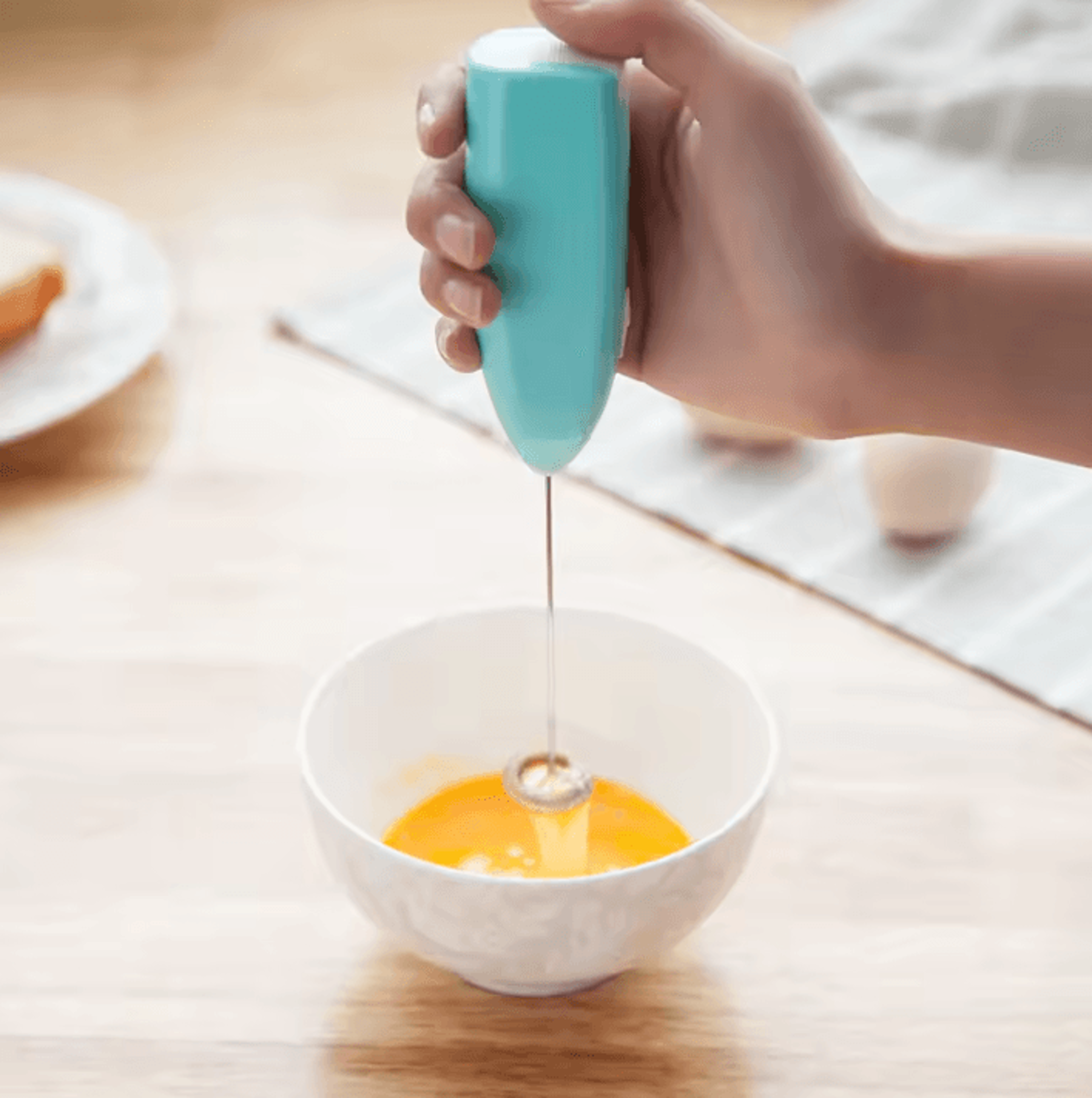 Electric Milk Frother  Egg Beater  Stainless Steel Handheld Blender For Coffee  Kitchen 2