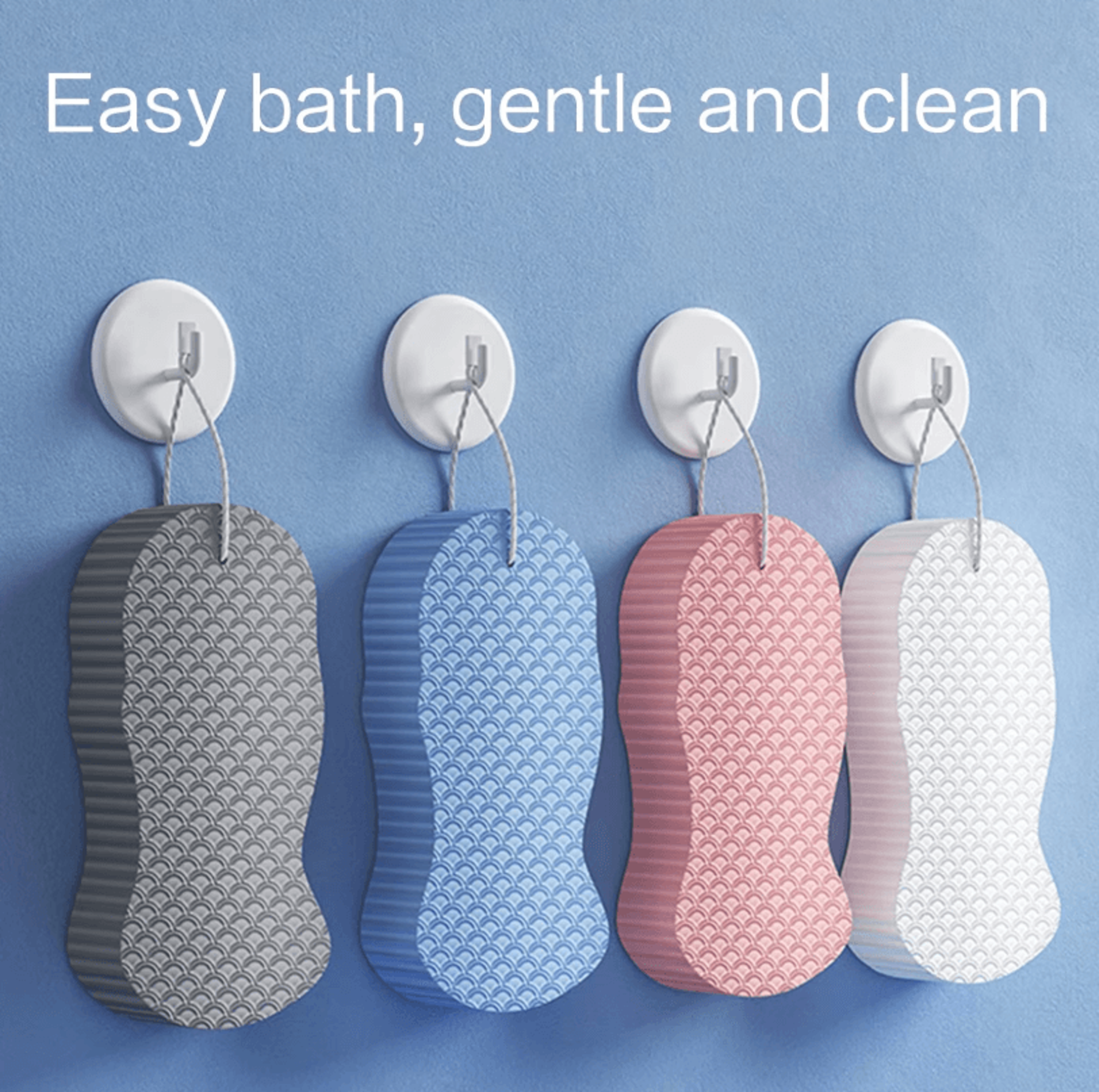 Soft Sponge Body Scrubber  Gentle Exfoliating Bath  Shower Scrub Sponge 0