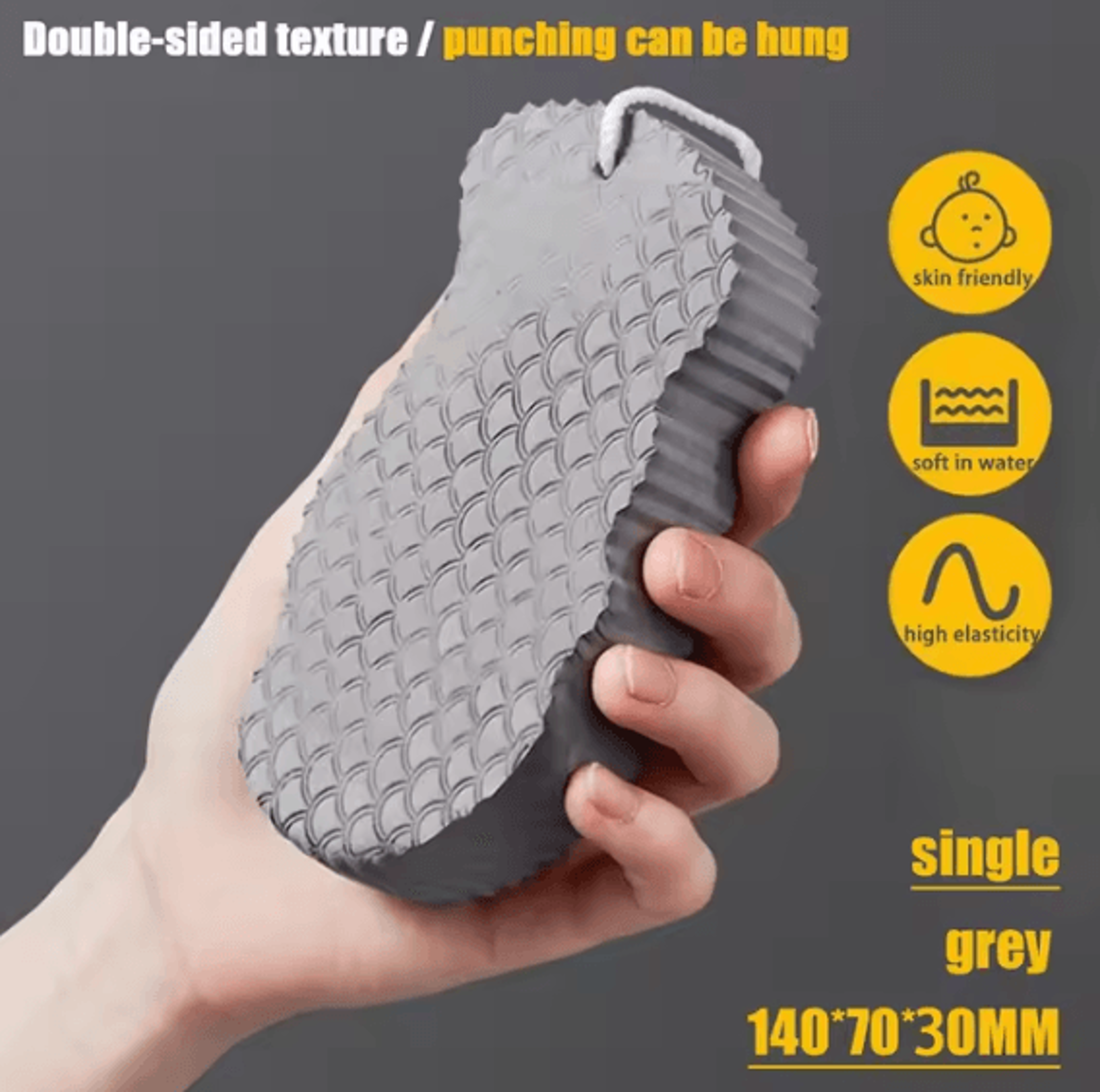 Soft Sponge Body Scrubber  Gentle Exfoliating Bath  Shower Scrub Sponge 5