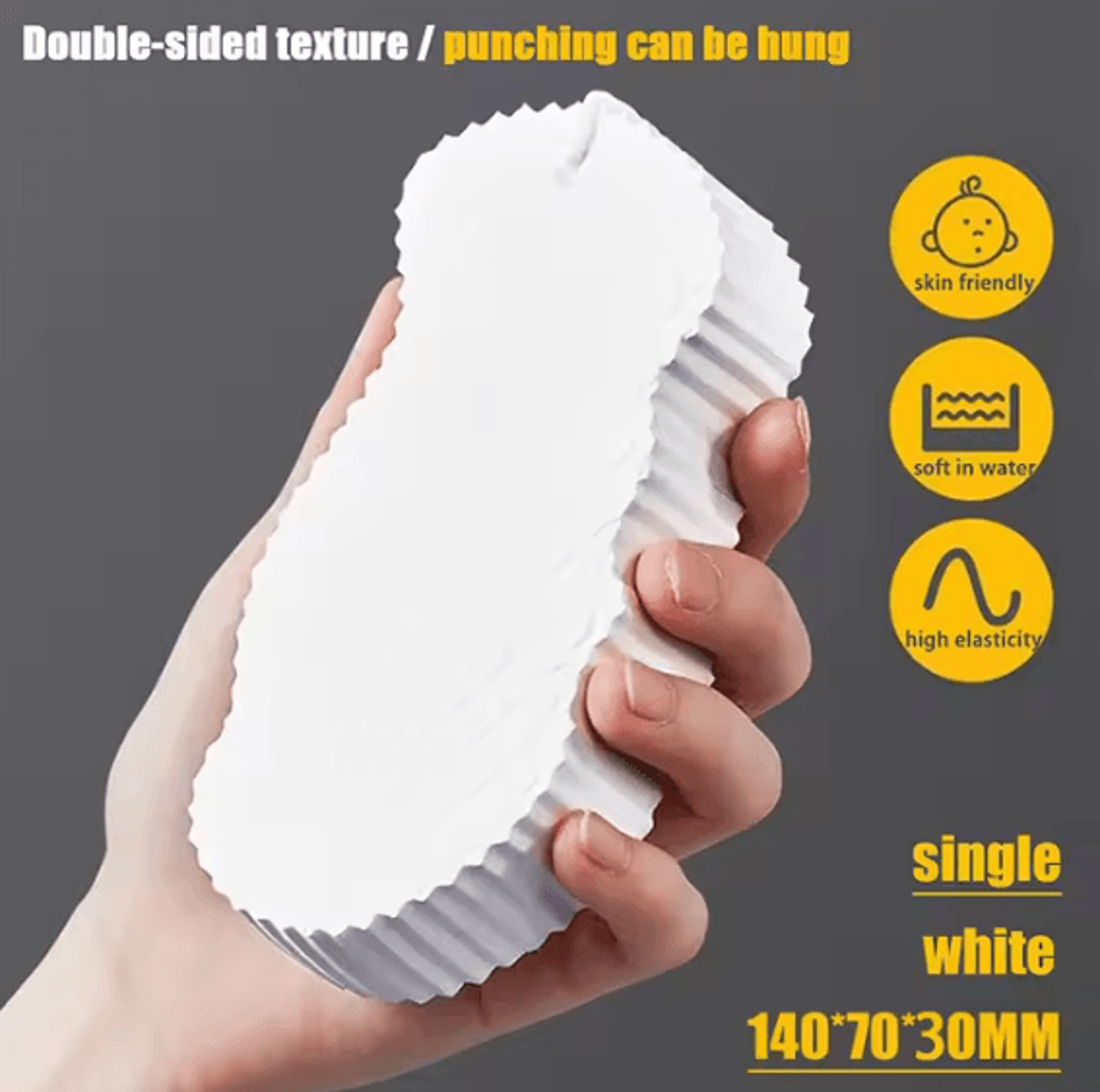 Soft Sponge Body Scrubber  Gentle Exfoliating Bath  Shower Scrub Sponge 8