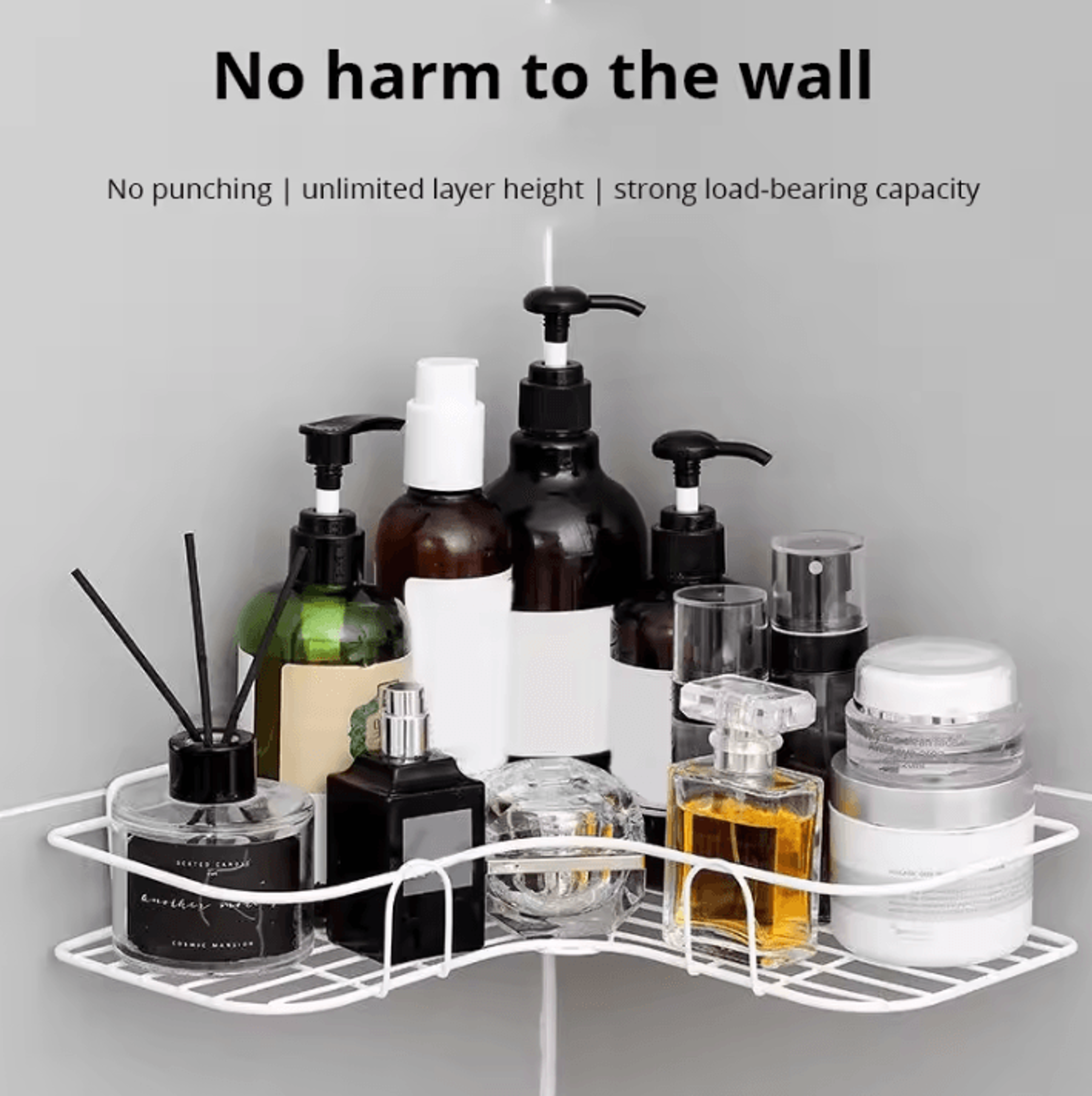 Iron Triangle Rack For Kitchen  Bathroom  Thickened Durable Corner Storage Shelf 1