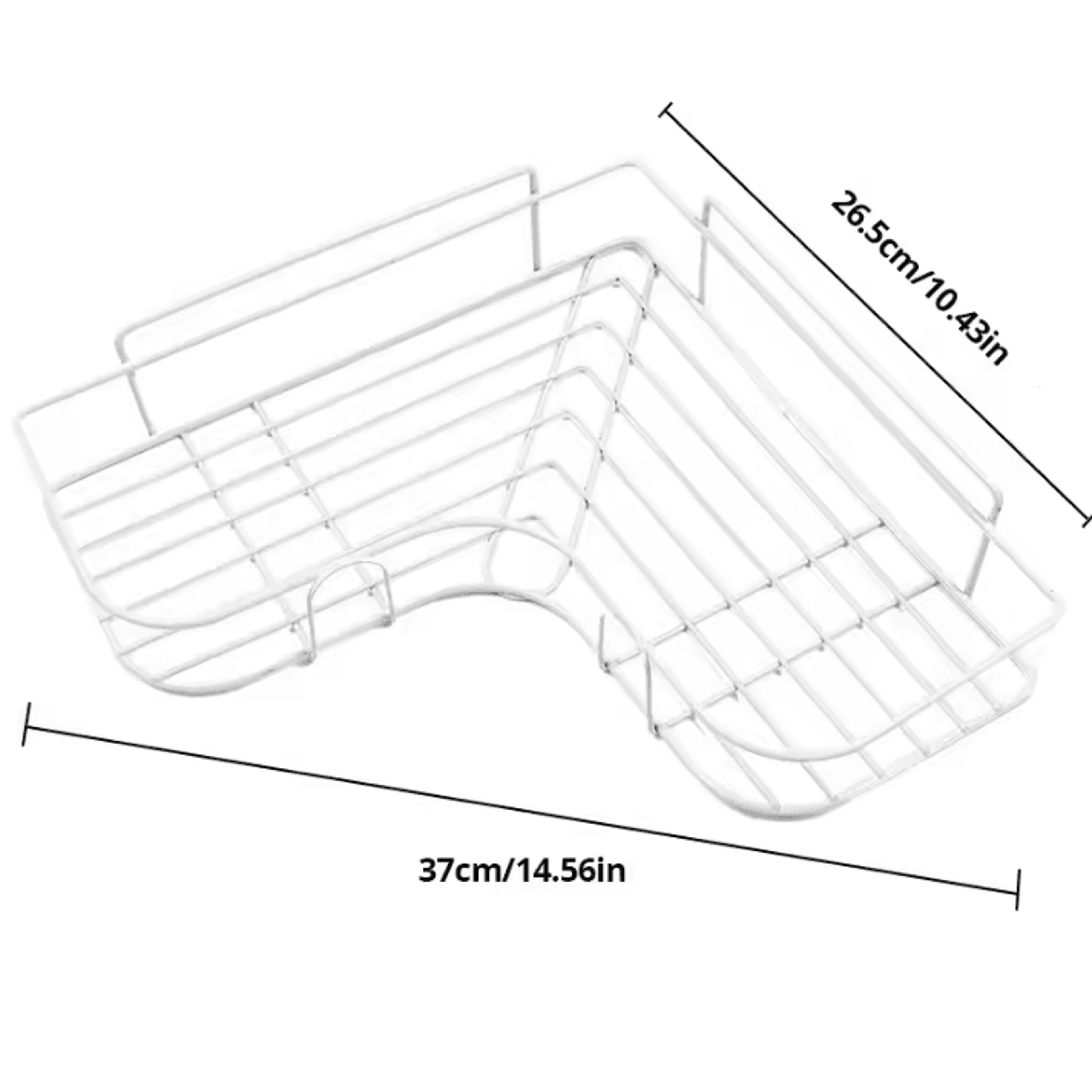 Iron Triangle Rack For Kitchen  Bathroom  Thickened Durable Corner Storage Shelf 6