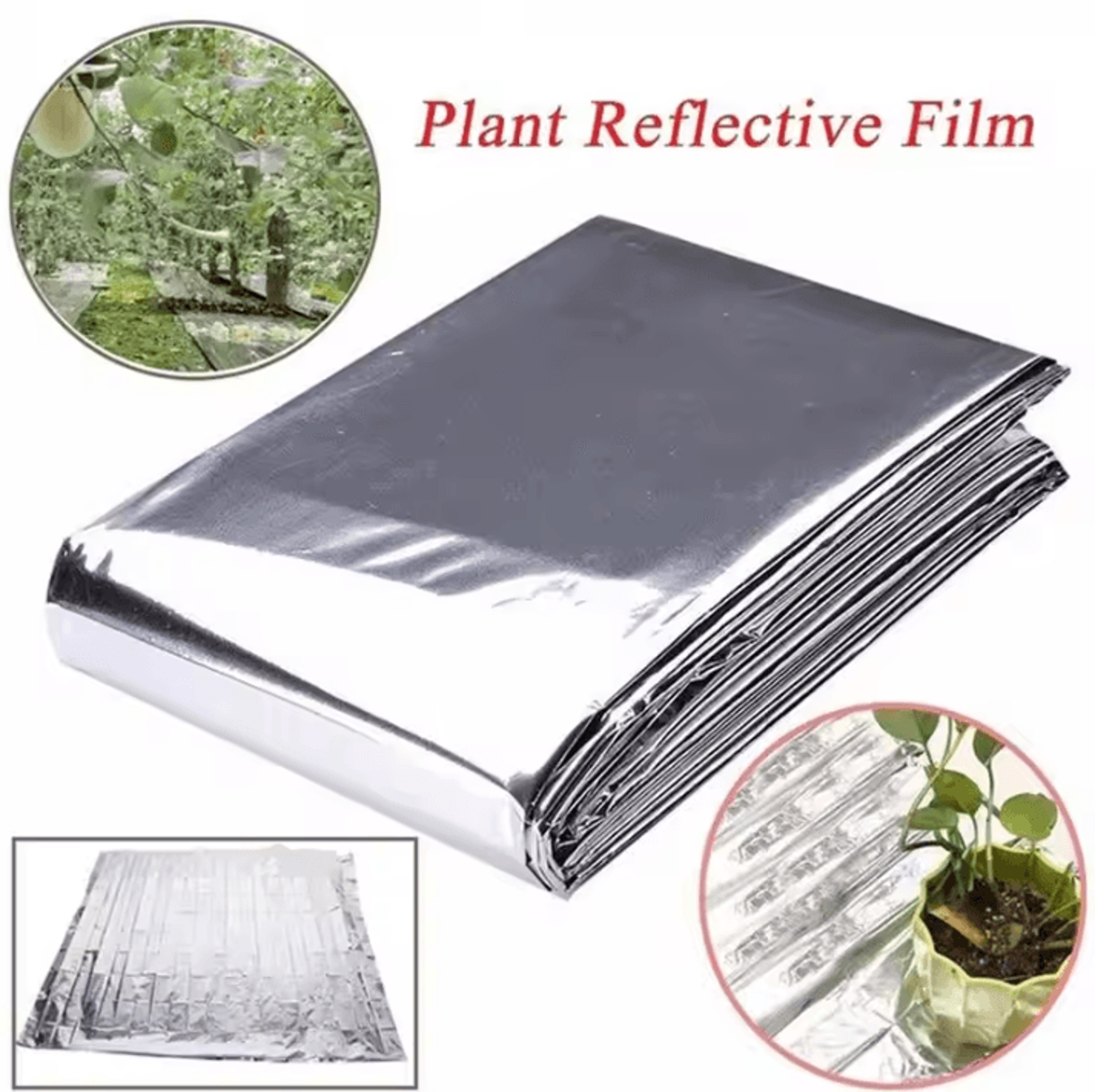 High Reflective Polyester Film Sheet 8268 By 5118 In  Silver Grow Tent Reflective Mylar Liner 0