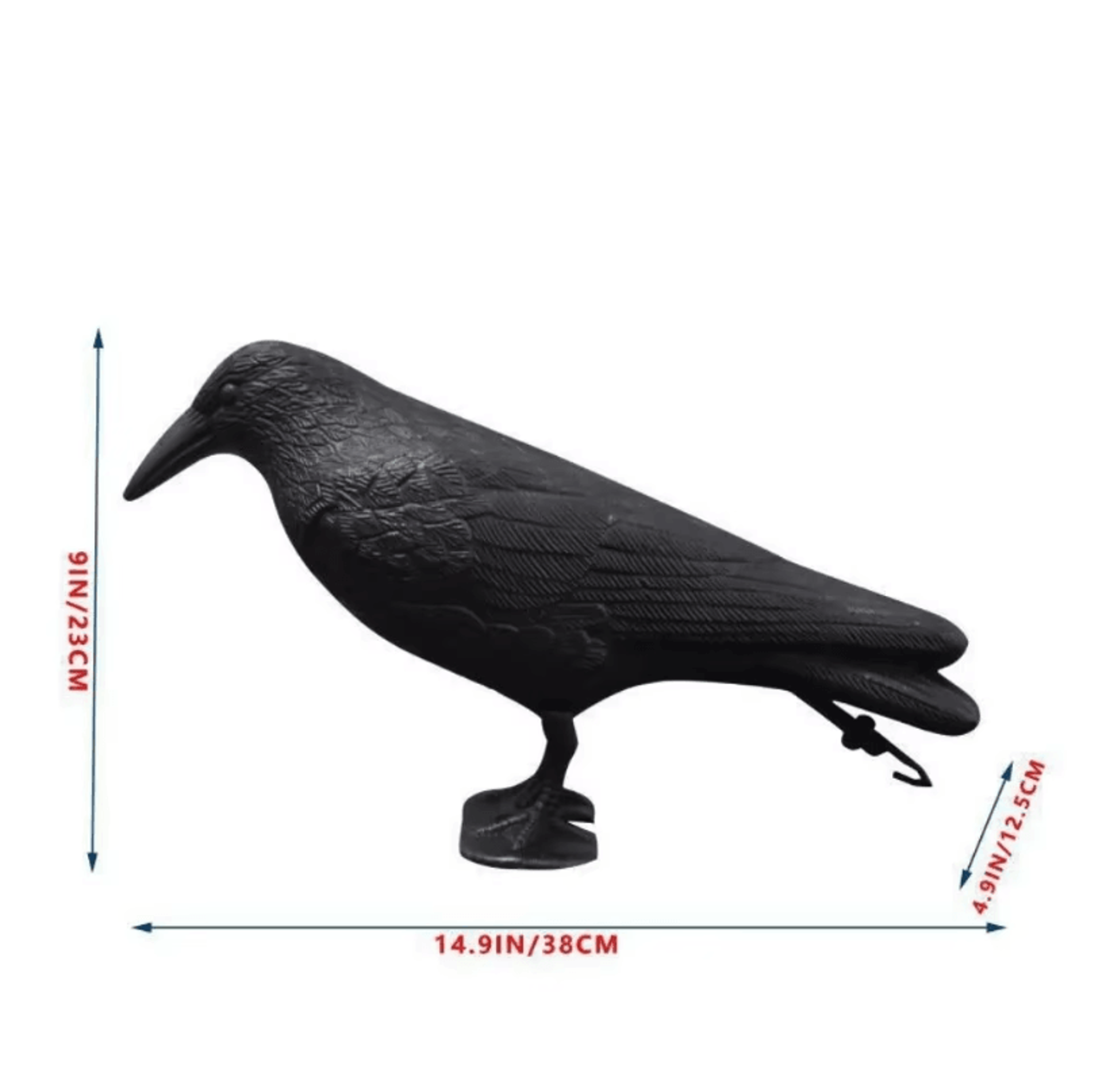 Outdoor Garden Bird Repellent Raven Decoy  Black Simulation Crow Decoration For Pest Control And Pi 4
