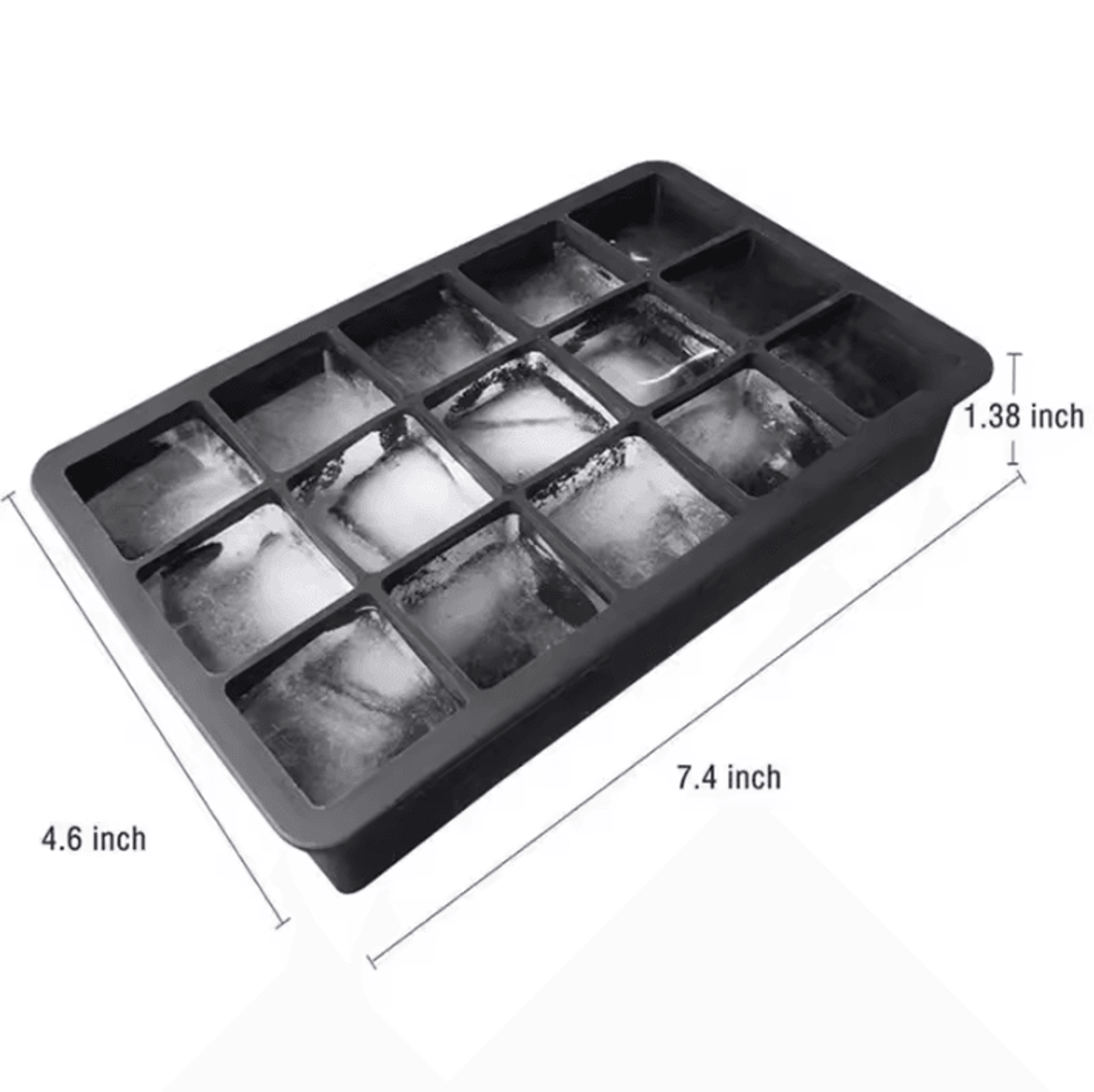 15Grid Silicone Ice Cube Mold  Large Durable Ice Block Maker For Bar Pub  Home 4