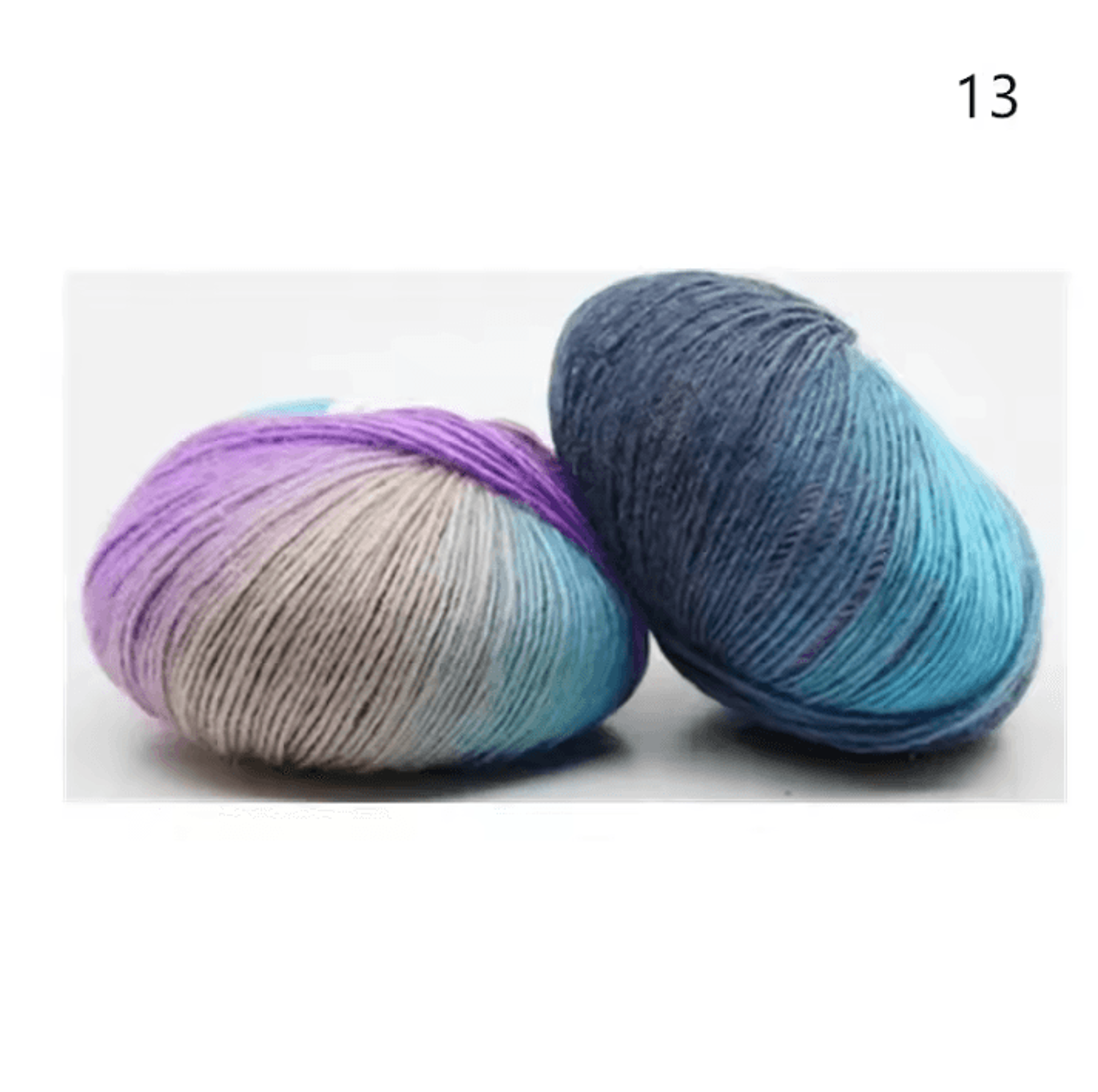 Rainbow Soft Fine Wool Yarn  50 G Crochet  Knitting Fancy Colorful Yarn Ball 8