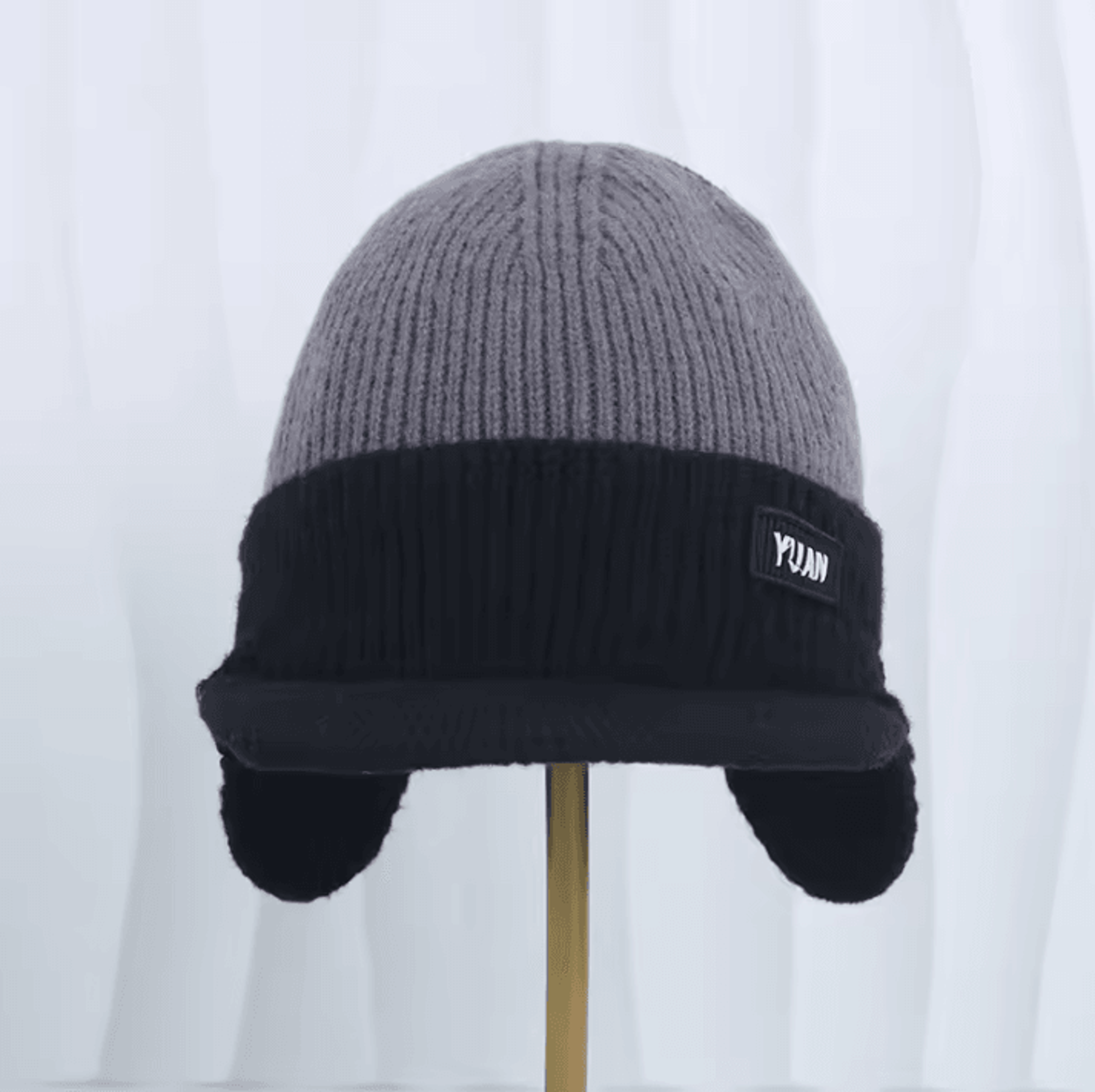 Winter Thermal Knitted Baseball Cap  Thickened Windproof Ear Protection Beanie For Outdoor Sports 7