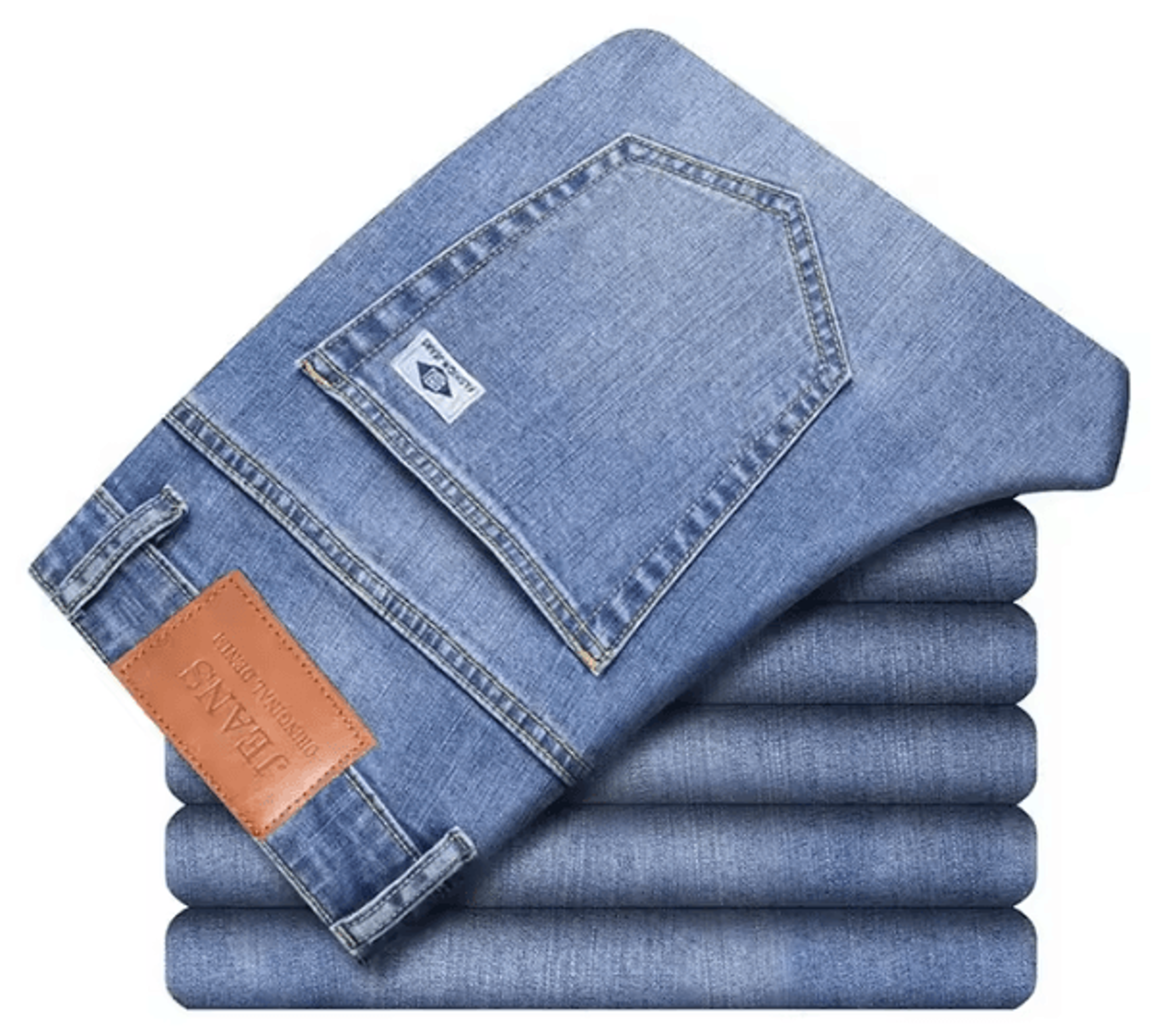 Mens Winter Warm Fleece Lined Stretch Casual Jeans  Lightweight Thermal Trousers For Office  Daily  7