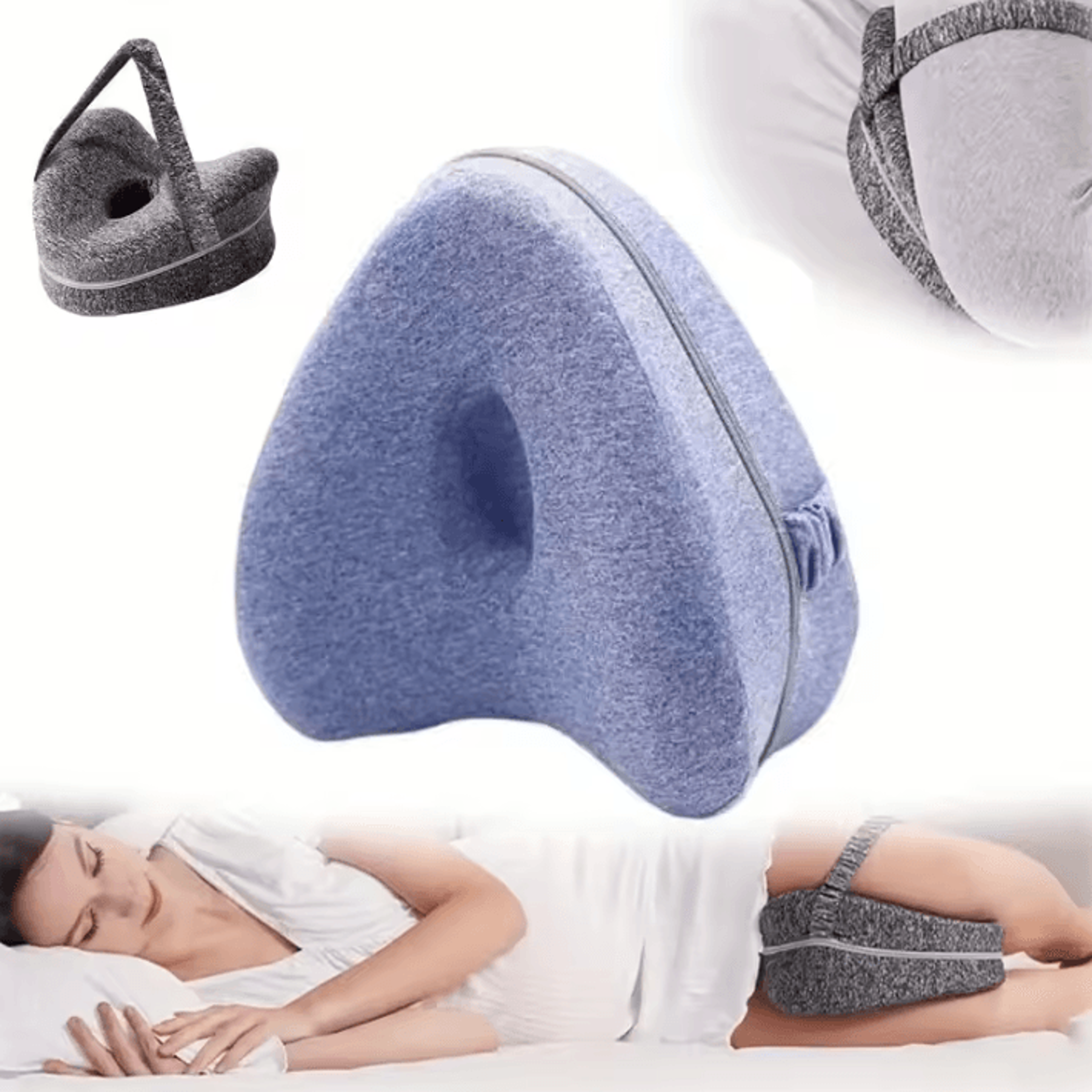 memory foam orthopedic knee support pillow – leg & sciatica relief cushion for bed & sofa