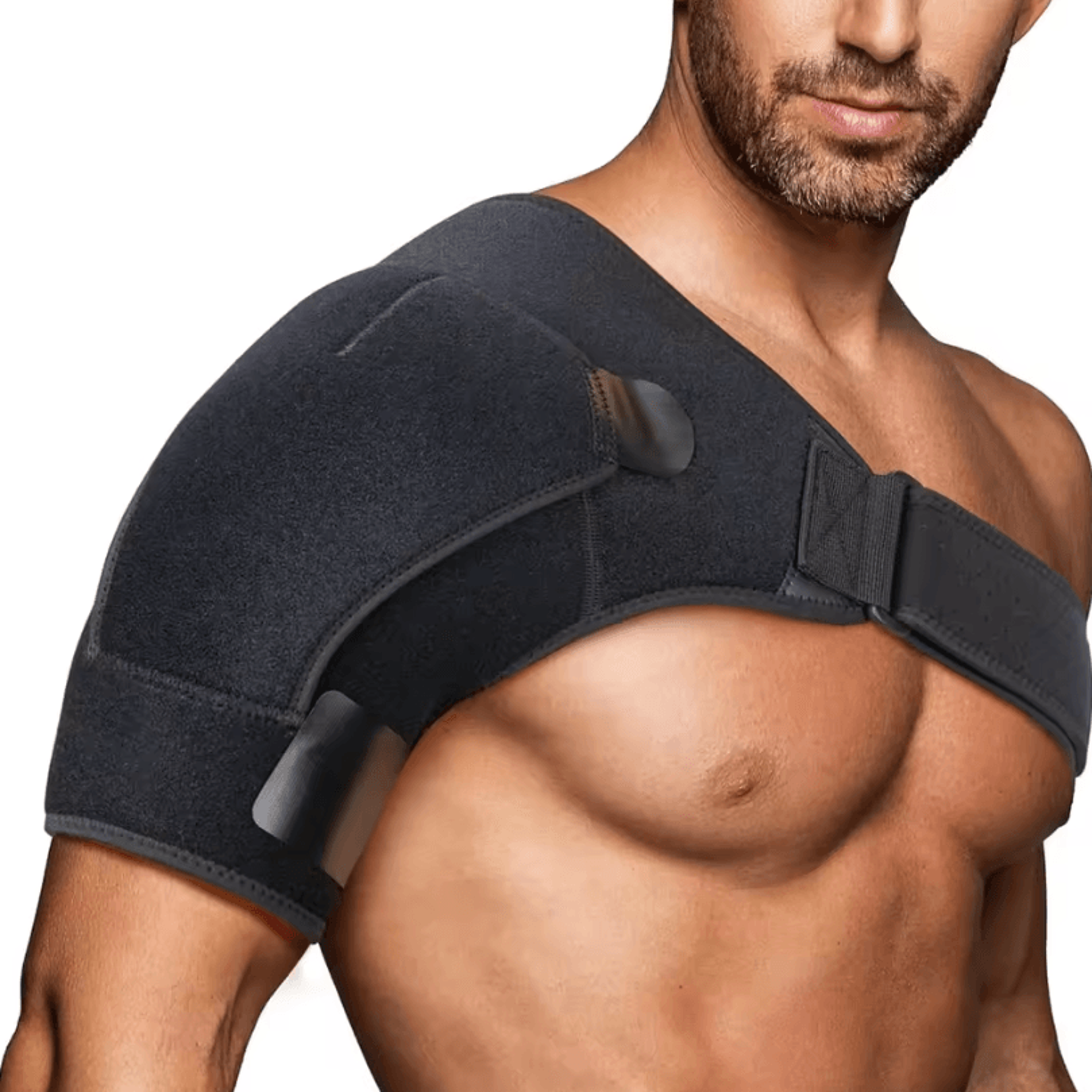 adjustable shoulder support brace – stability compression wrap for men & women
