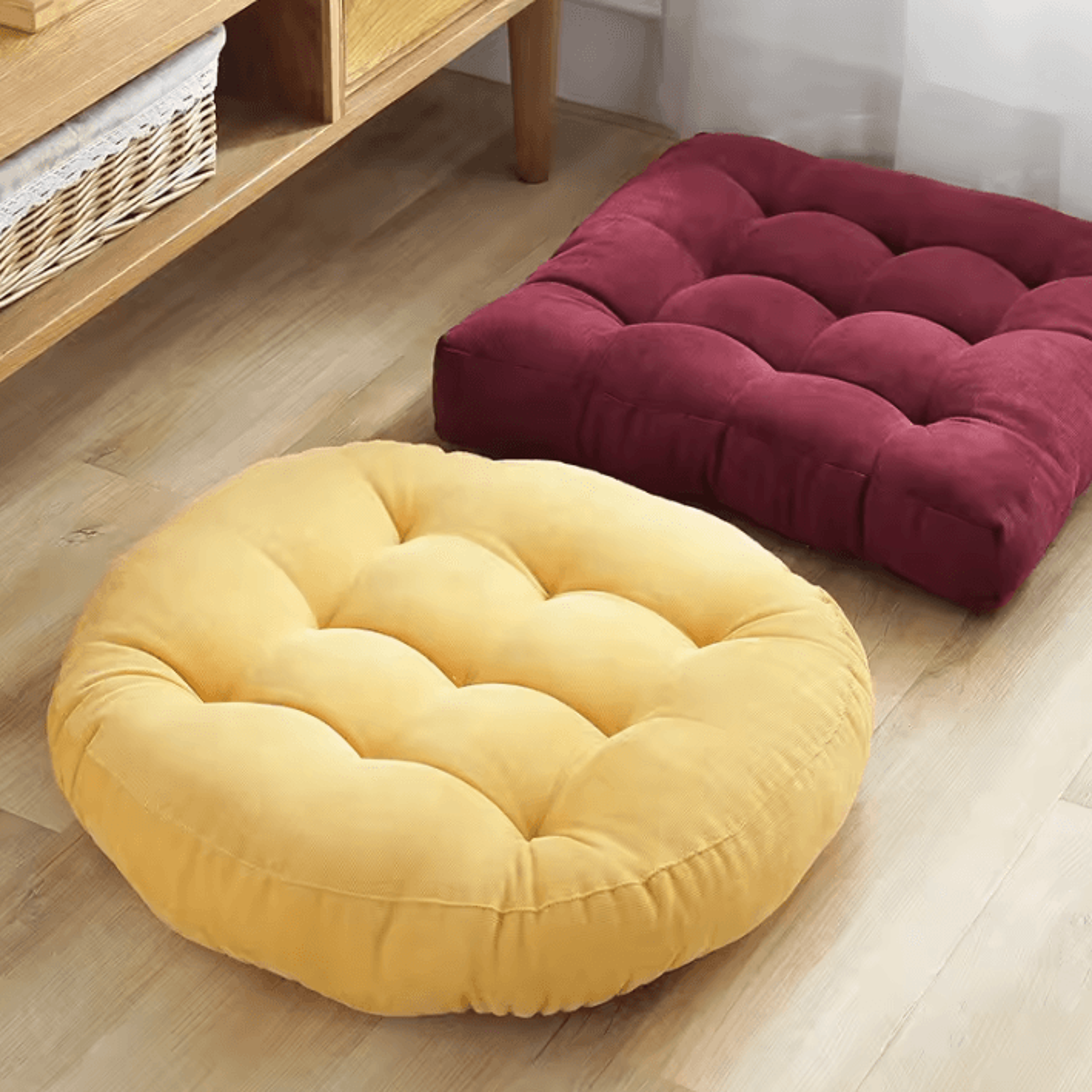 zennest round floor cushion – large meditation & seating pillow for yoga, living room, kids & adult comfort