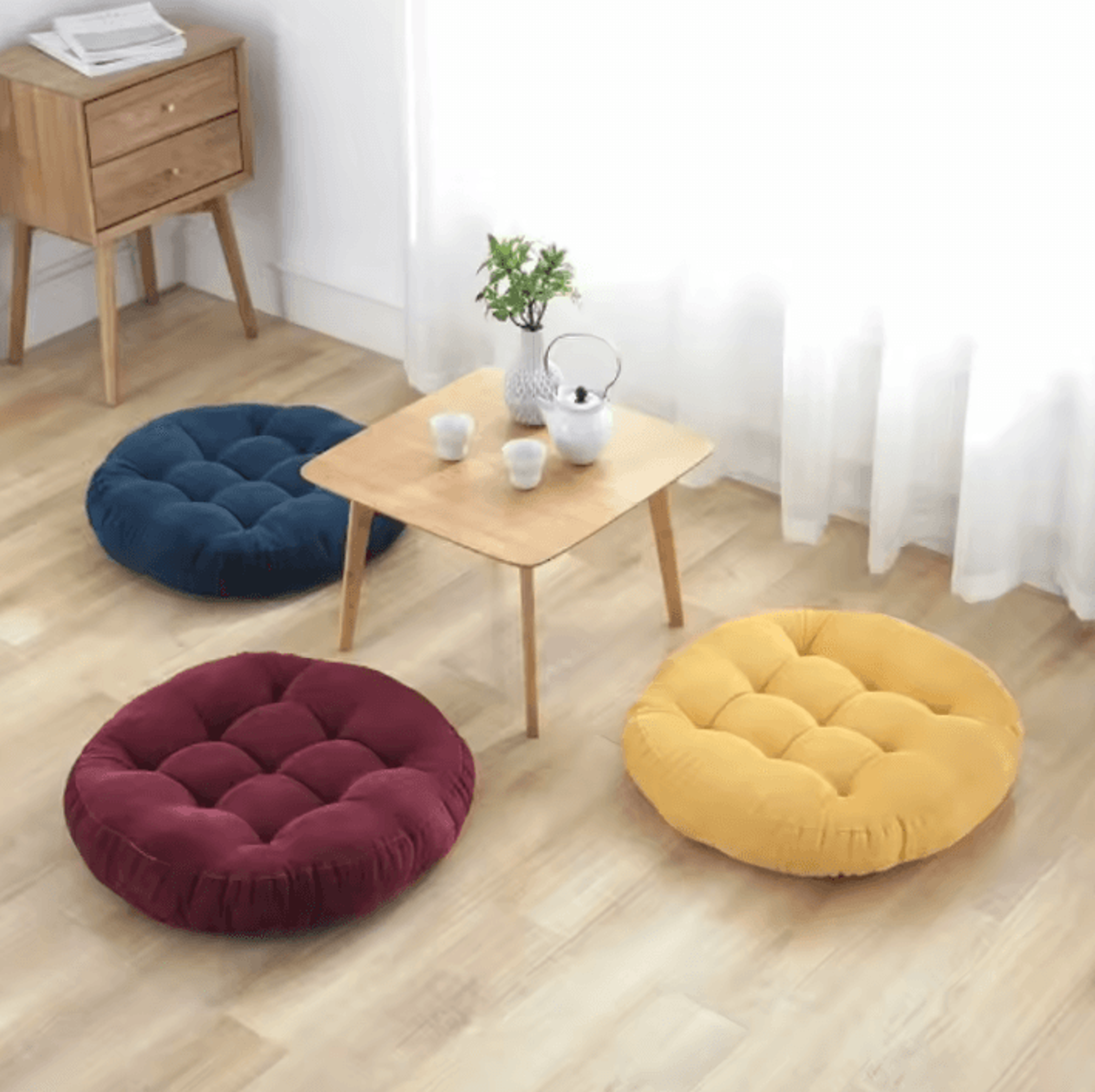 ZenNest Round Floor Cushion  Large Meditation  Seating Pillow For Yoga Living Room Kids  Adult Comf 1