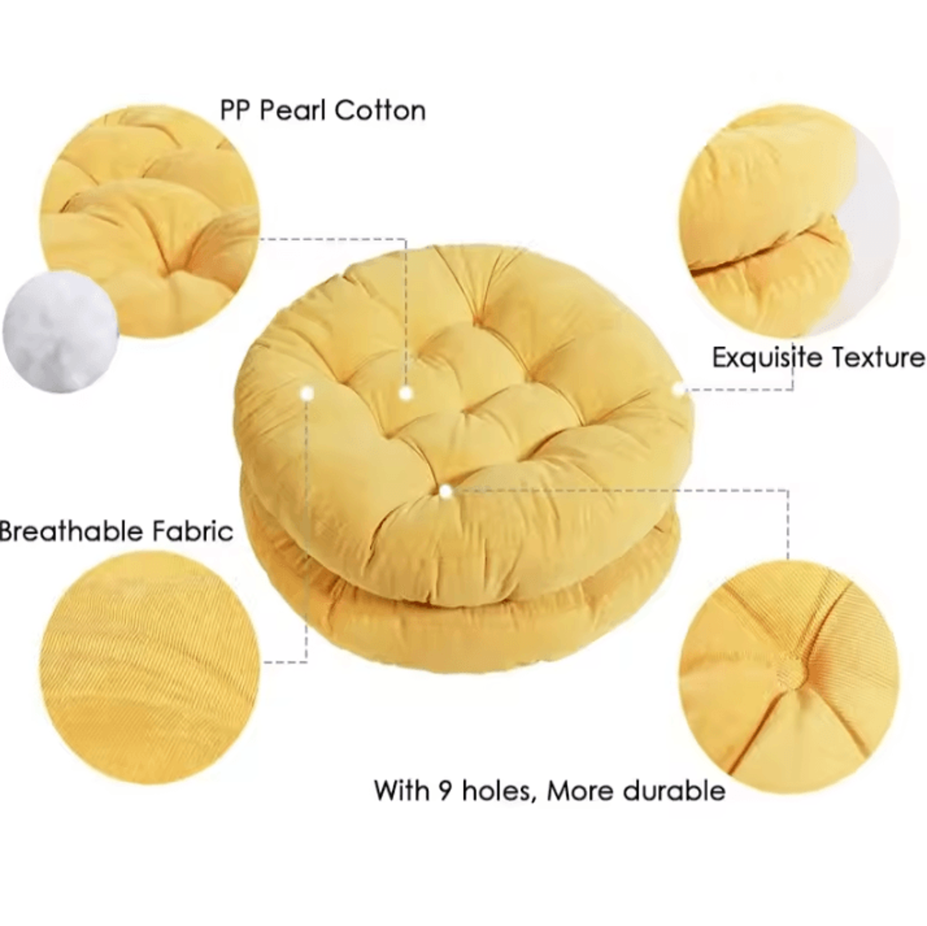ZenNest Round Floor Cushion  Large Meditation  Seating Pillow For Yoga Living Room Kids  Adult Comf 4