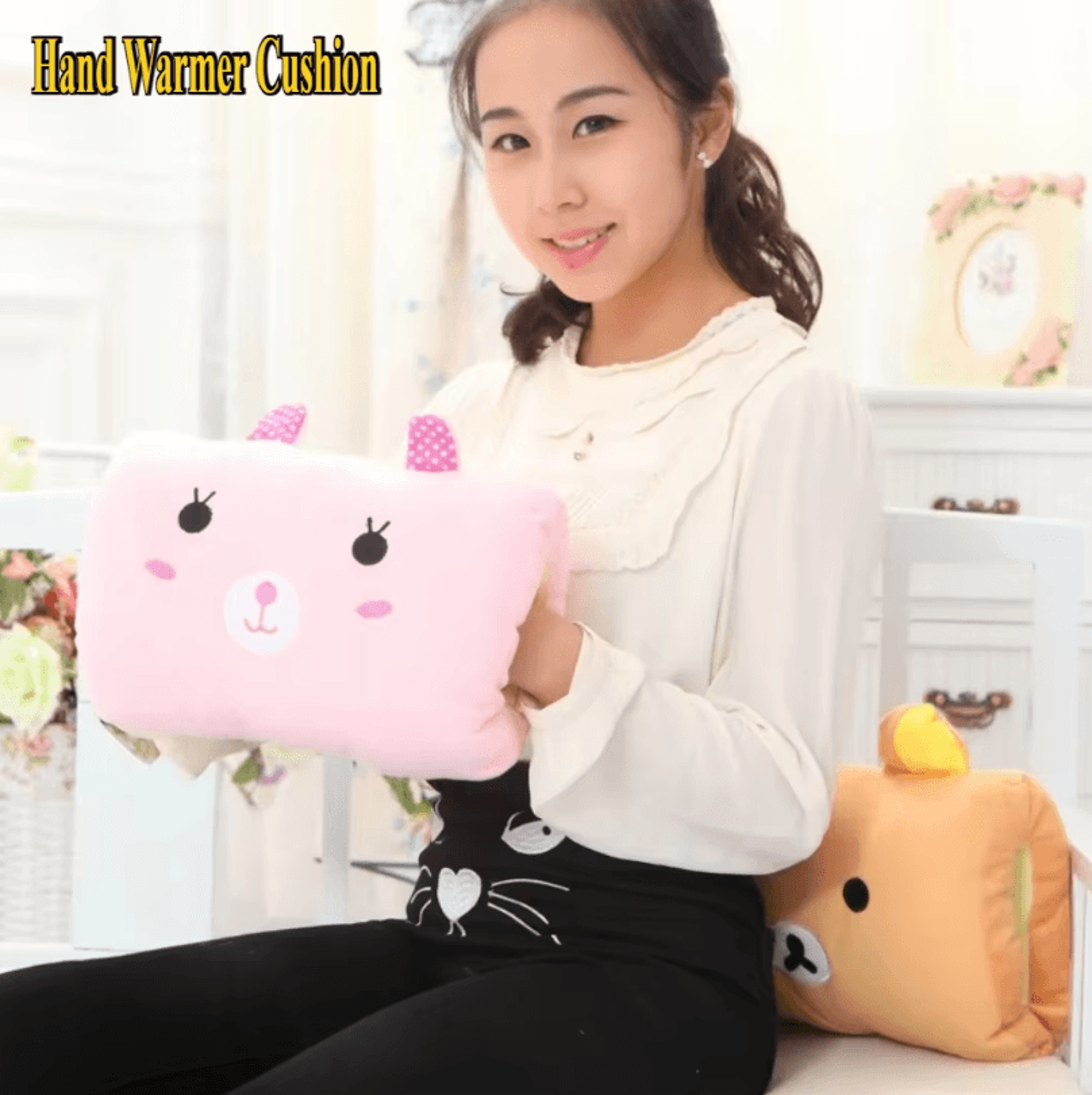 warmhug plush hand warming nap pillow – cute travel soft cushion for kids & home comfort