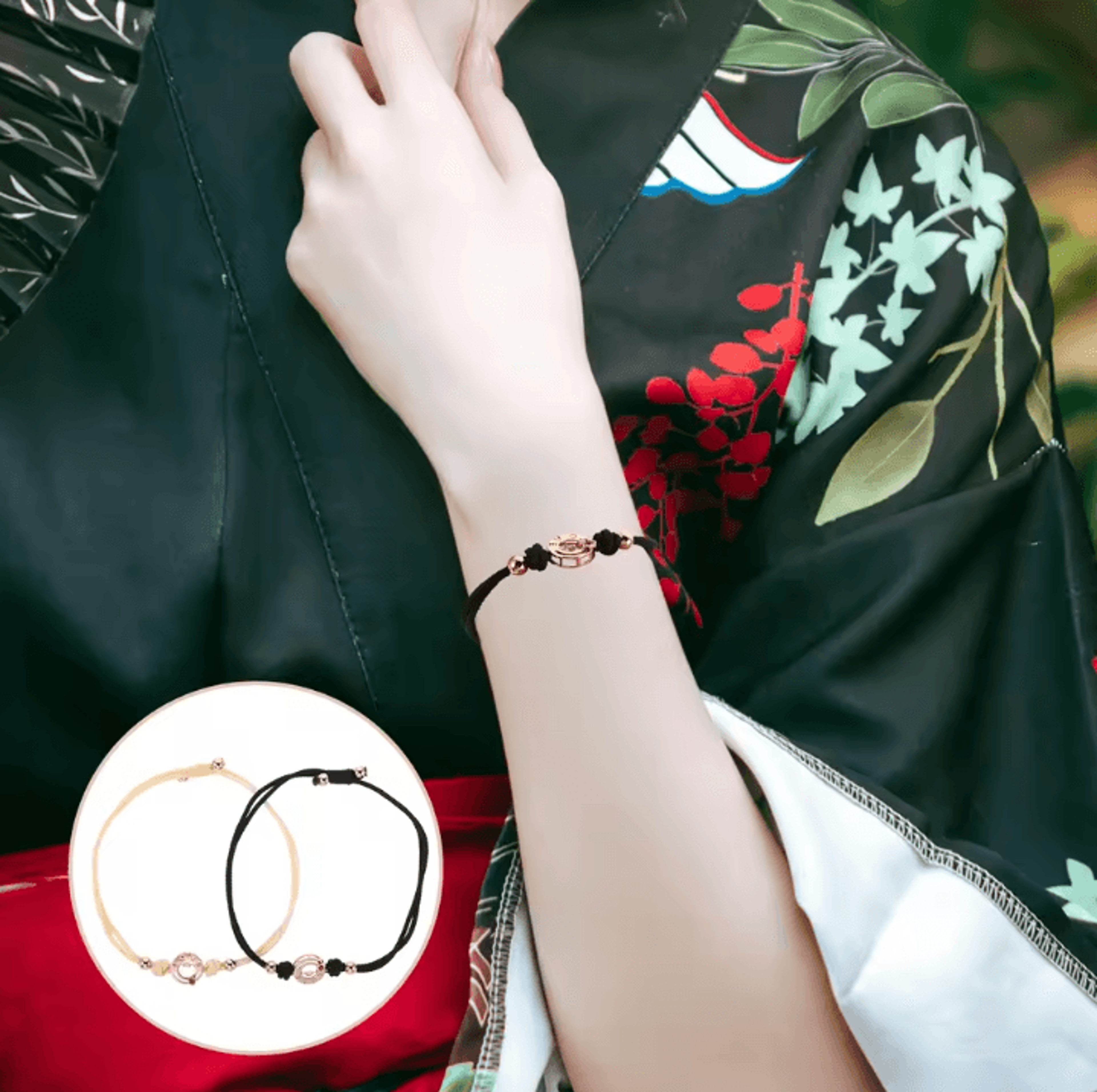 VibeConnect Adjustable Vibration Couple Bracelets  Durable Woven Matching Wristbands For LongDistan 1