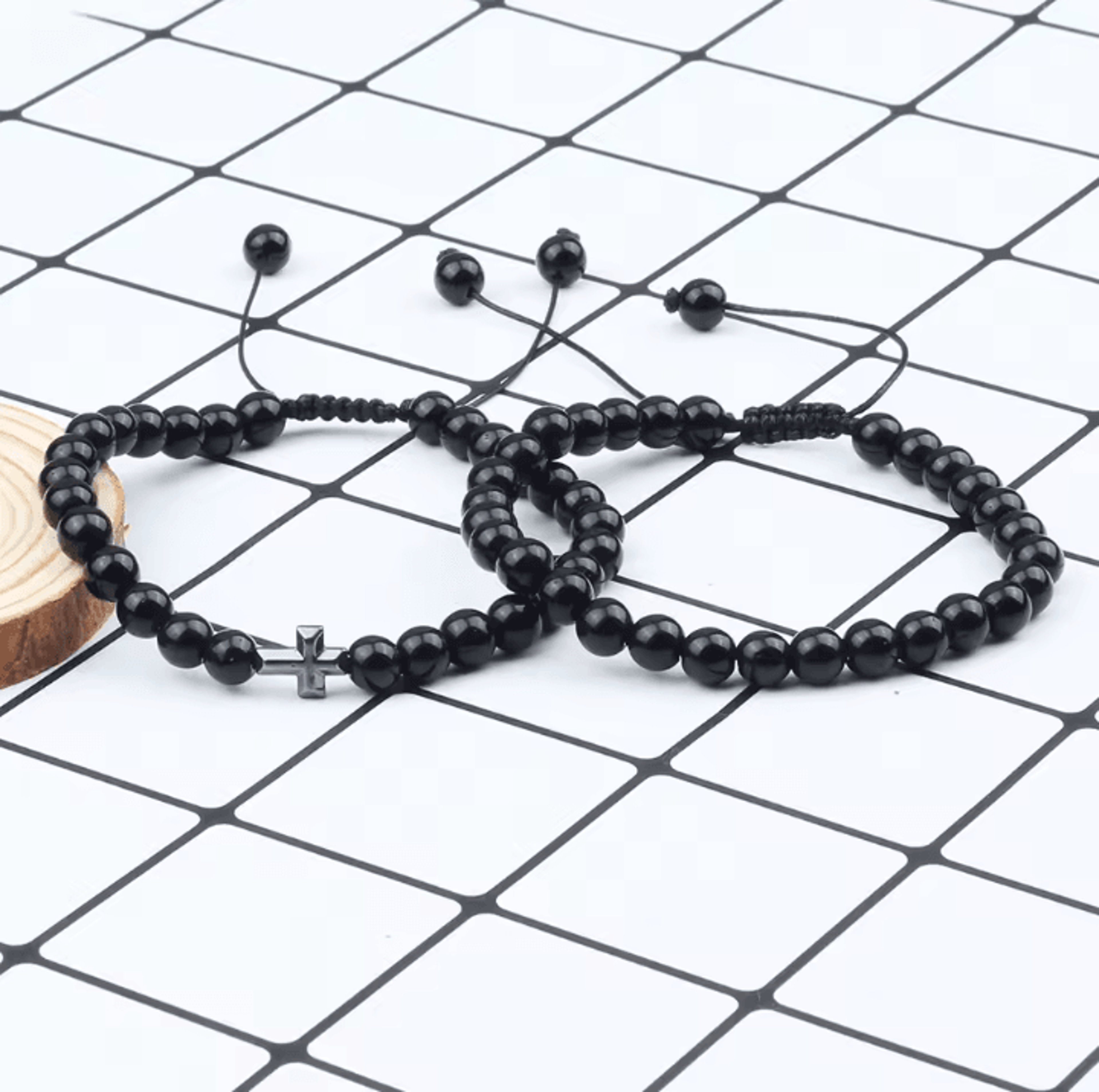 unitybond tiger eye & hematite couples distance bracelets – handmade bead set for connection & protection
