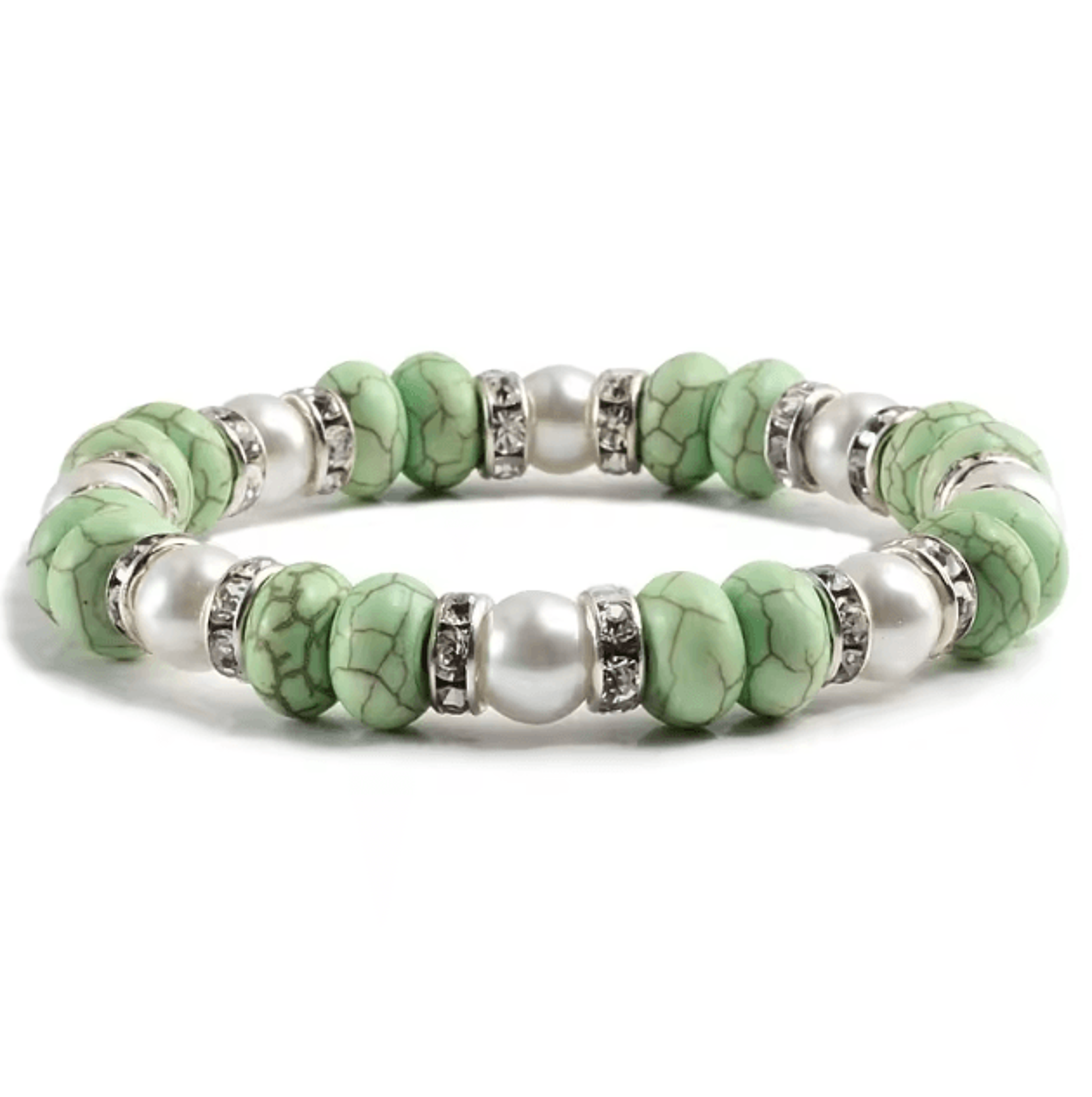 UnityCircle Natural Stone Beaded Bracelets  Elastic Couples  Distance Charm Set For Men  Women 3