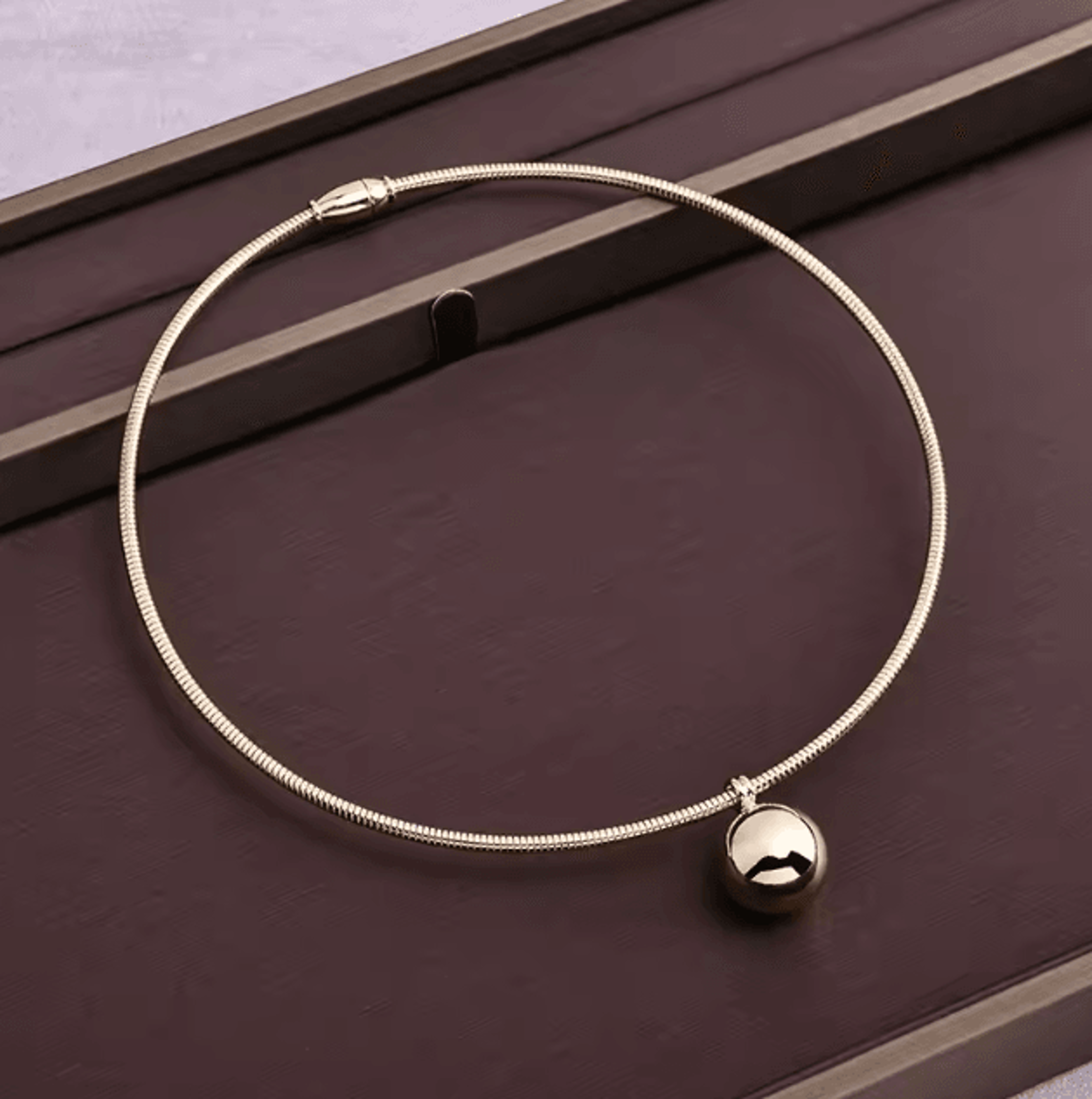 EuroCharm HeartShaped Magnetic Attraction Necklace  Snake Bone Chain Pendant For Women  Couples 6
