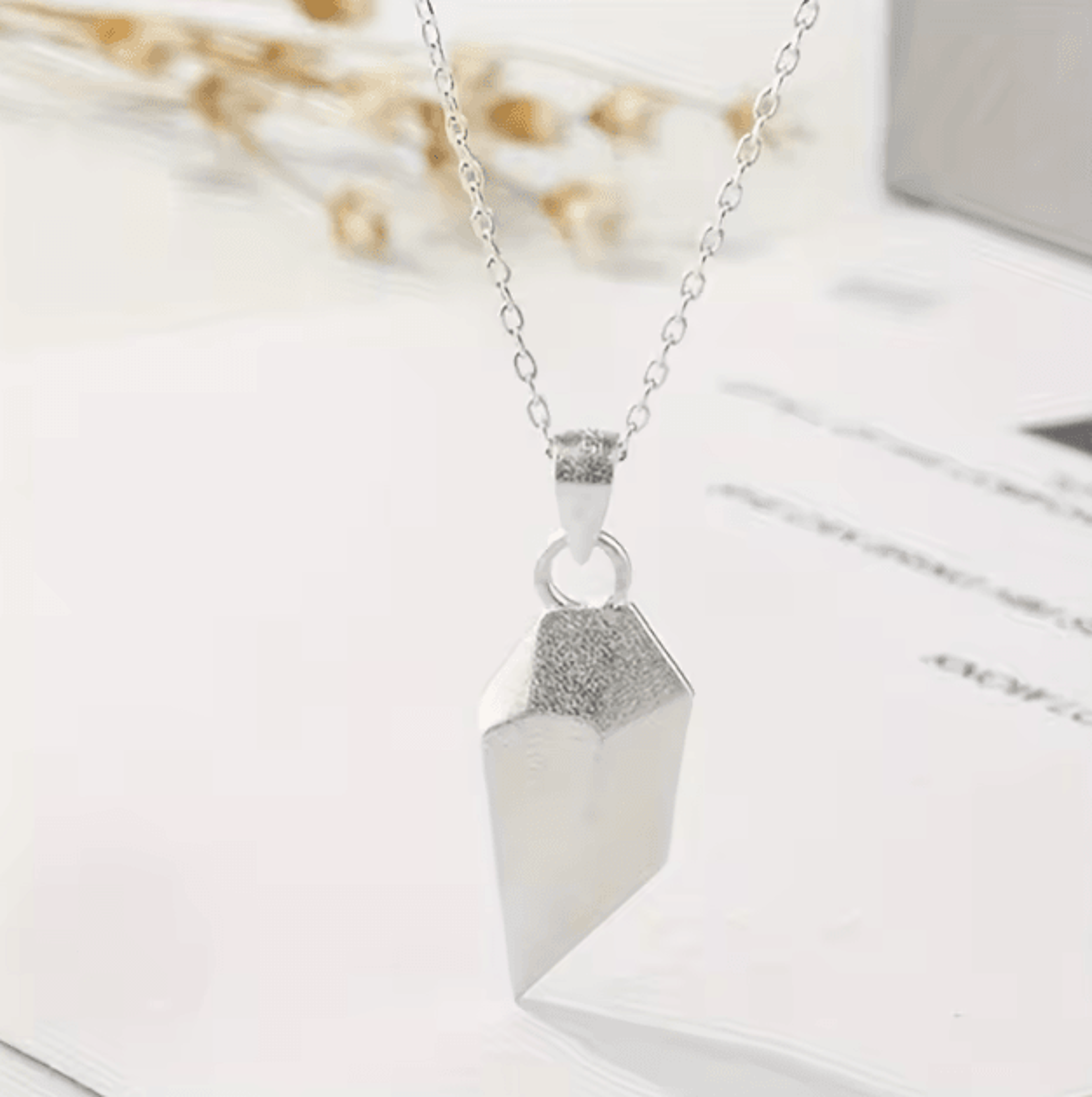HeartbeatUnion Magnetic Couple Pendant Necklace  Electrocardiogram Heart Jewelry Set For Valentines 2
