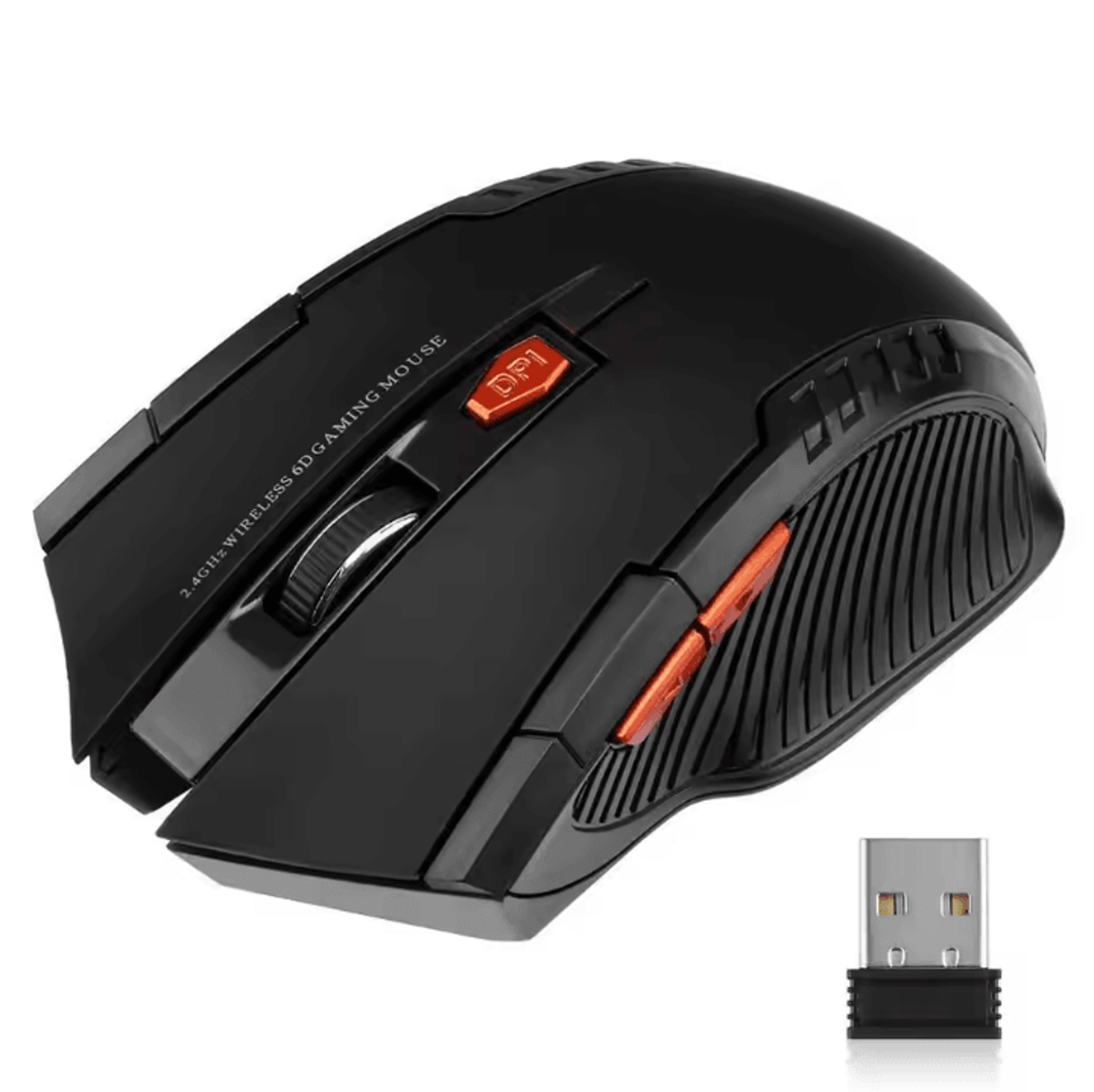 turboclick 2.4g – 1600 dpi 6-button wireless optical mouse (usb receiver for pc & laptop)