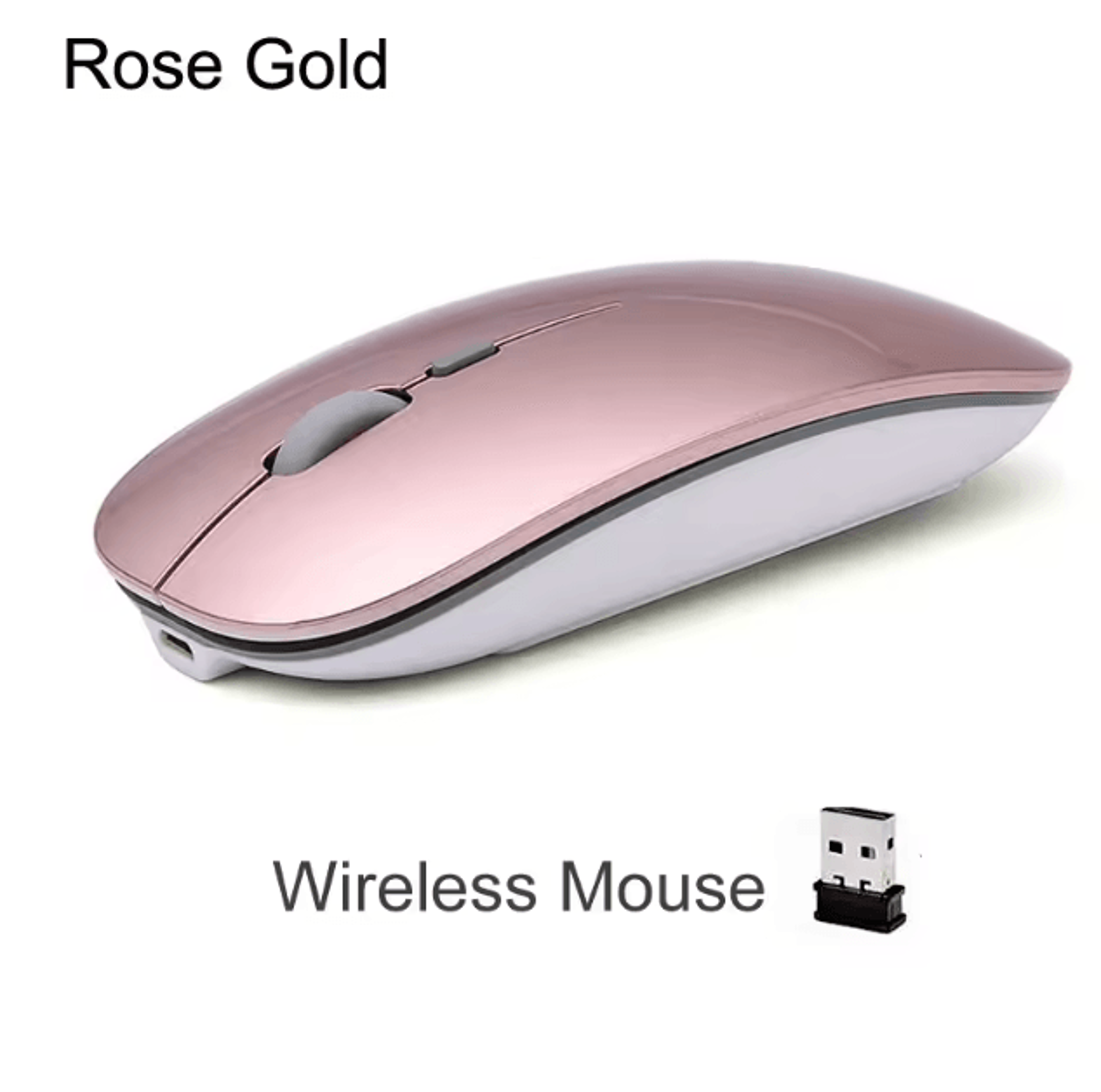 UltraSilent Rechargeable Wireless Optical Mouse  UltraThin 24 G Mini USB Mouse For Laptop  PC 8
