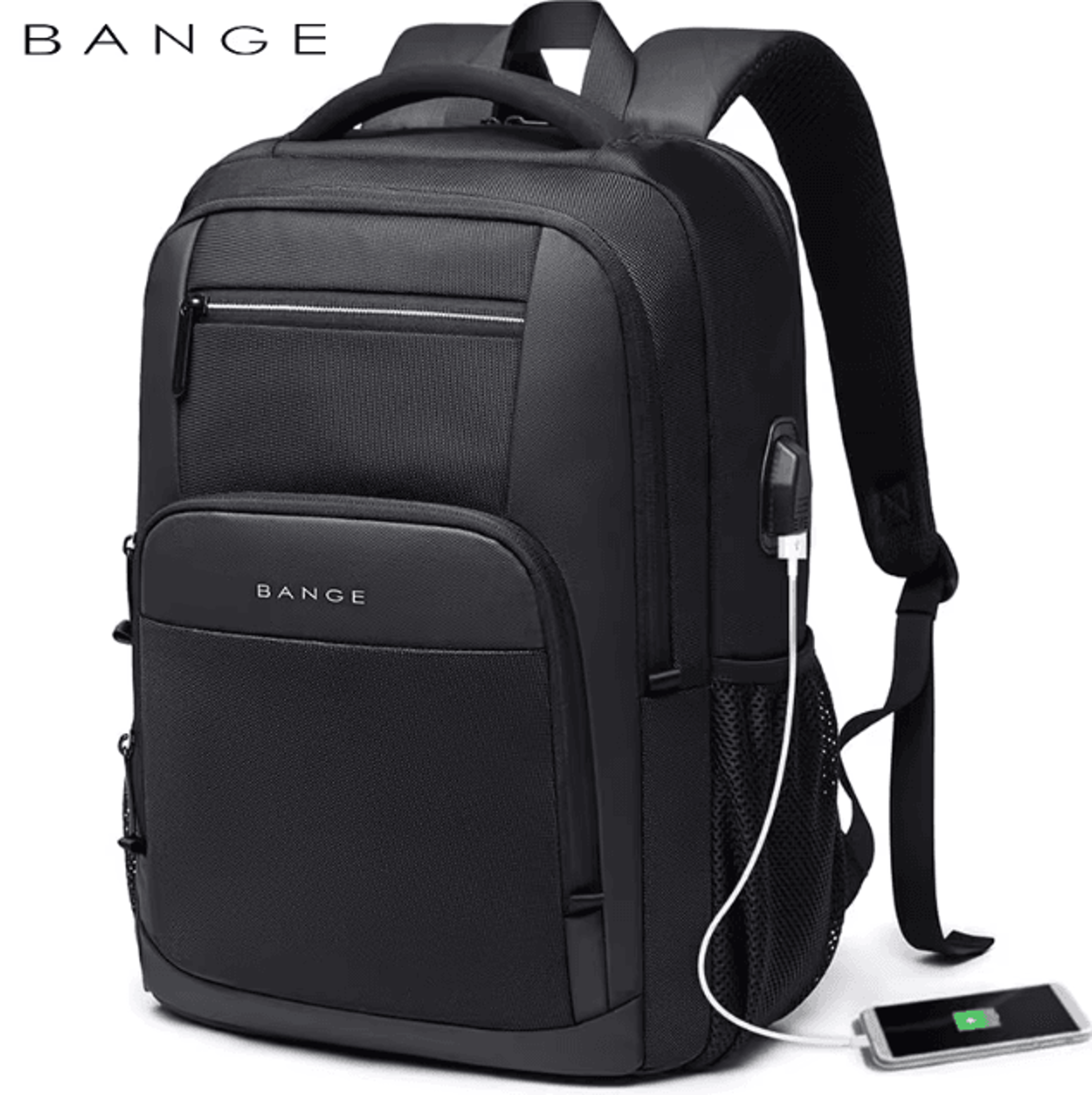 bange travel waterproof usb charging backpack – fits 15.6-inch laptop for school, work & travel
