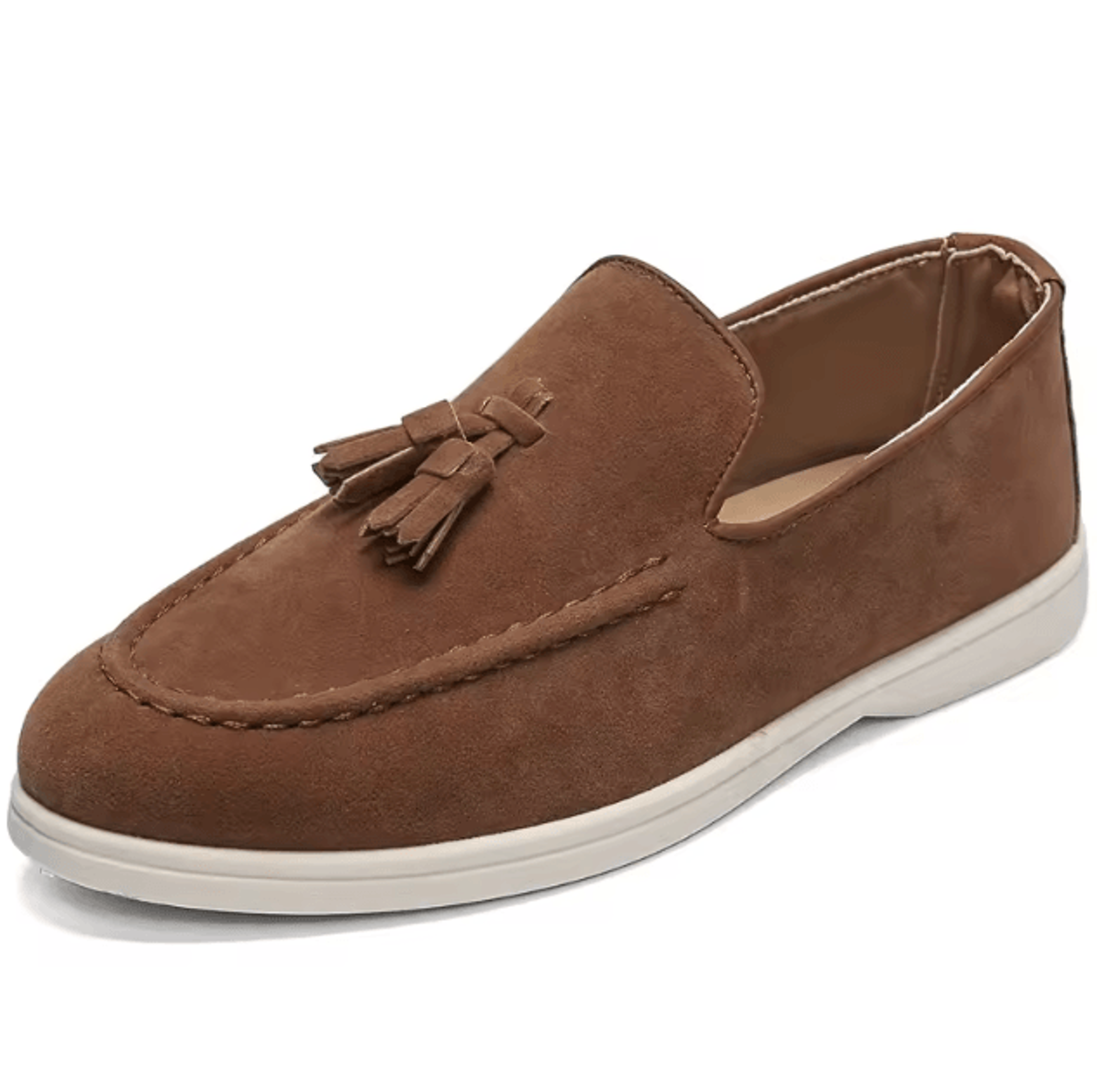 Men Suede Leather Classic Tassel Loafers Comfortable Casual Driving Flats 6