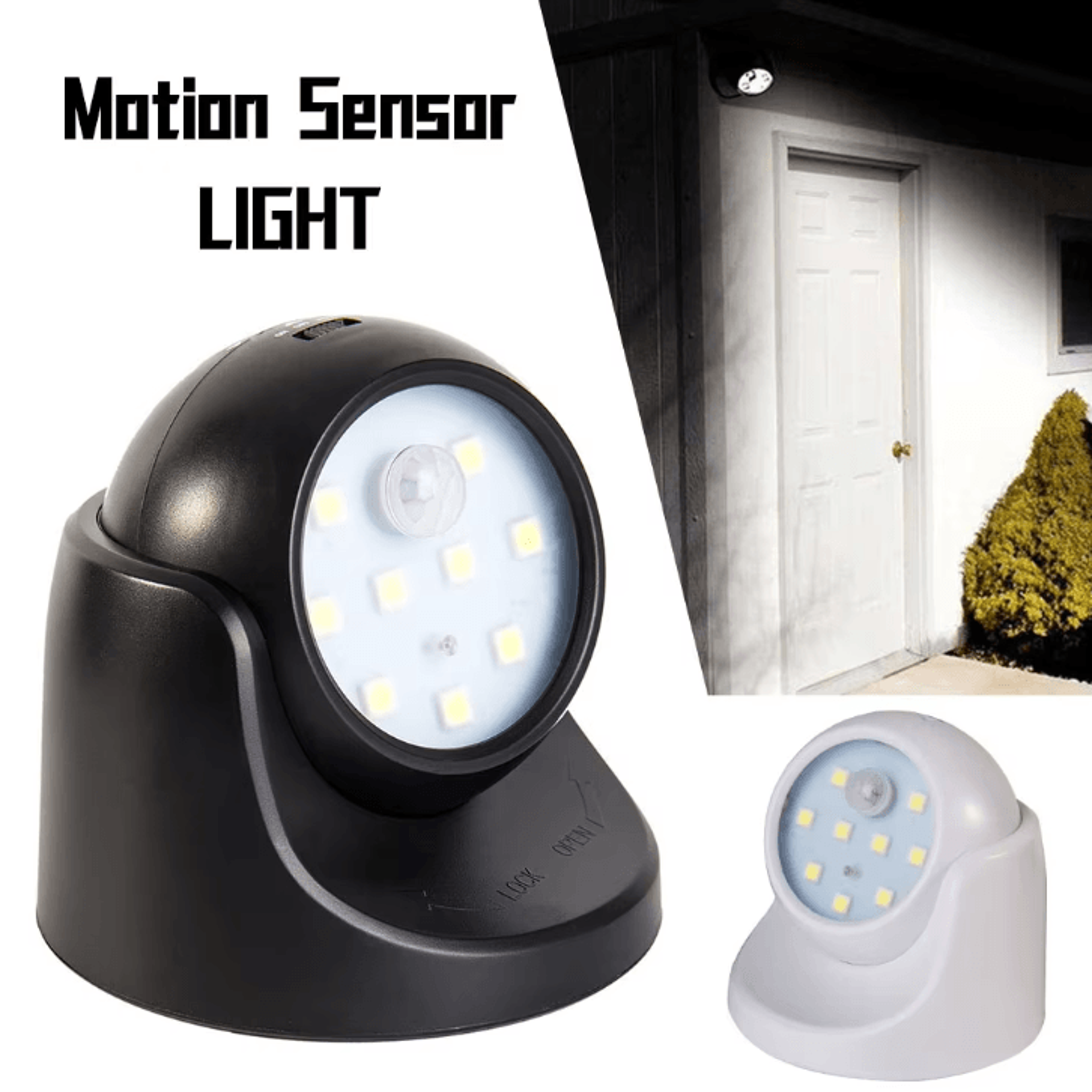 led induction wall night light energy-saving 360-degree rotation portable wall lamp for porch