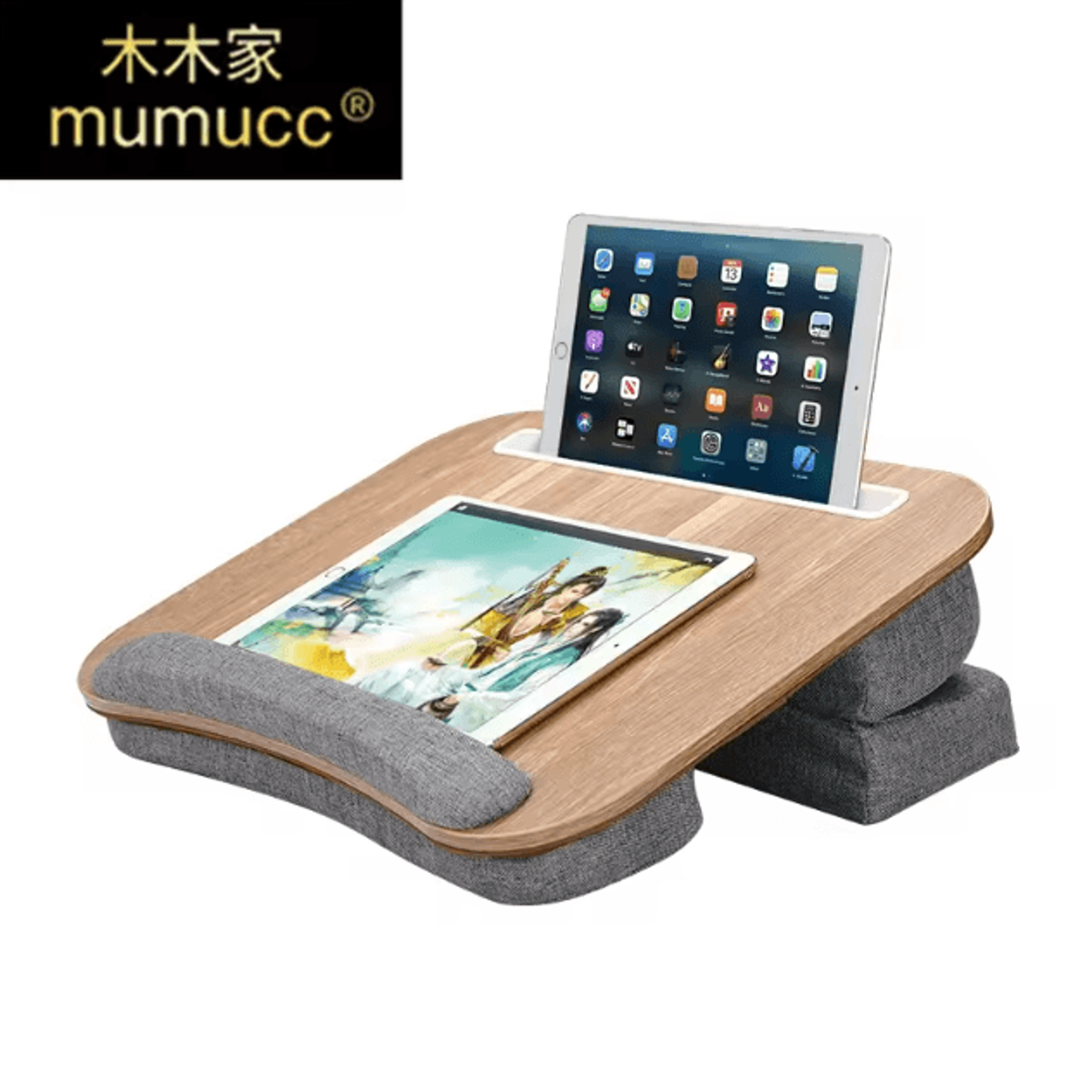 Multifunction Adjustable Lapdesk With Cushion Portable Laptop Tablet Mobile Stand 0