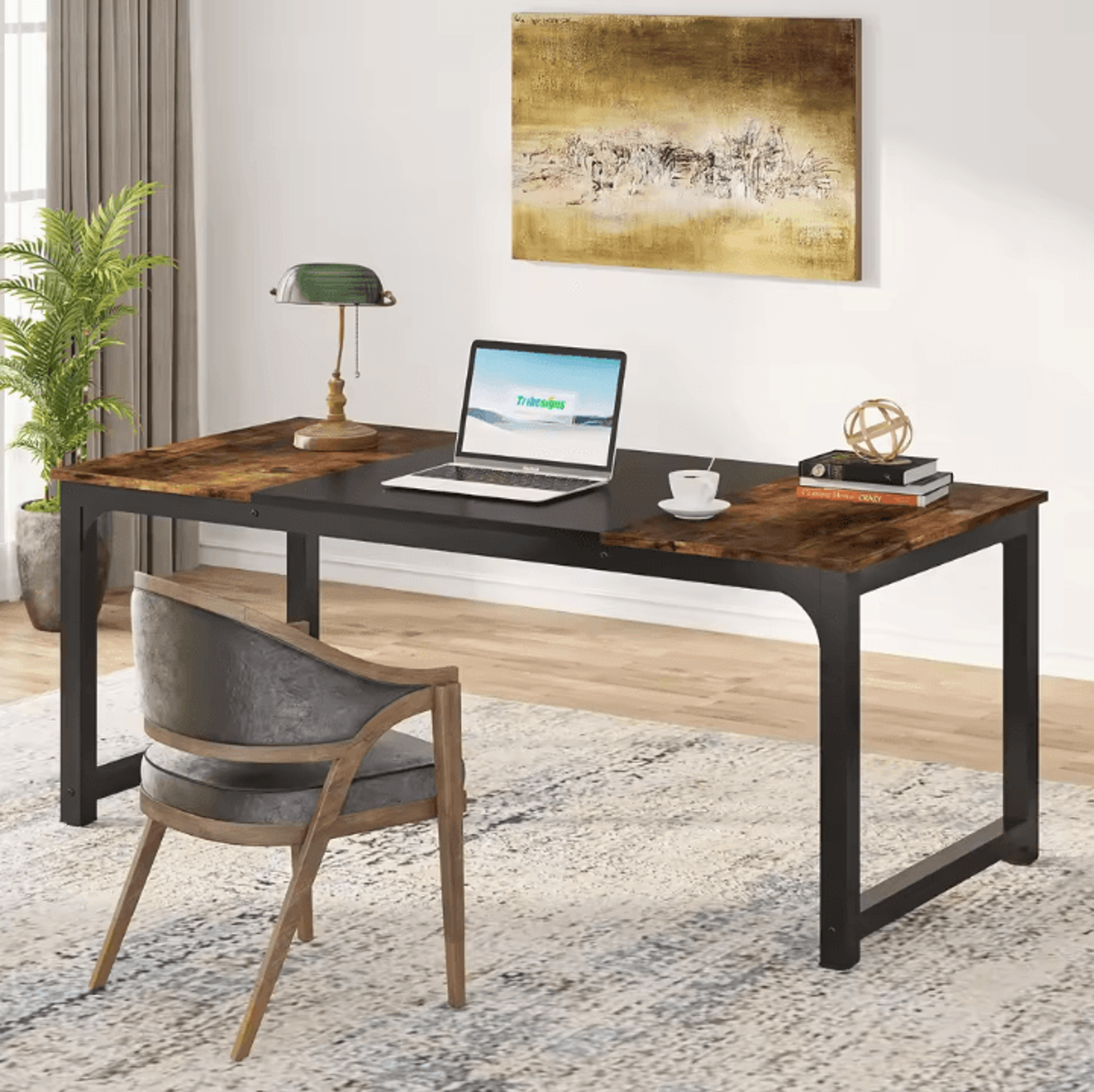 Tribesigns Large Office Desk Computer Table Home Office Workstation Writing Desk 2
