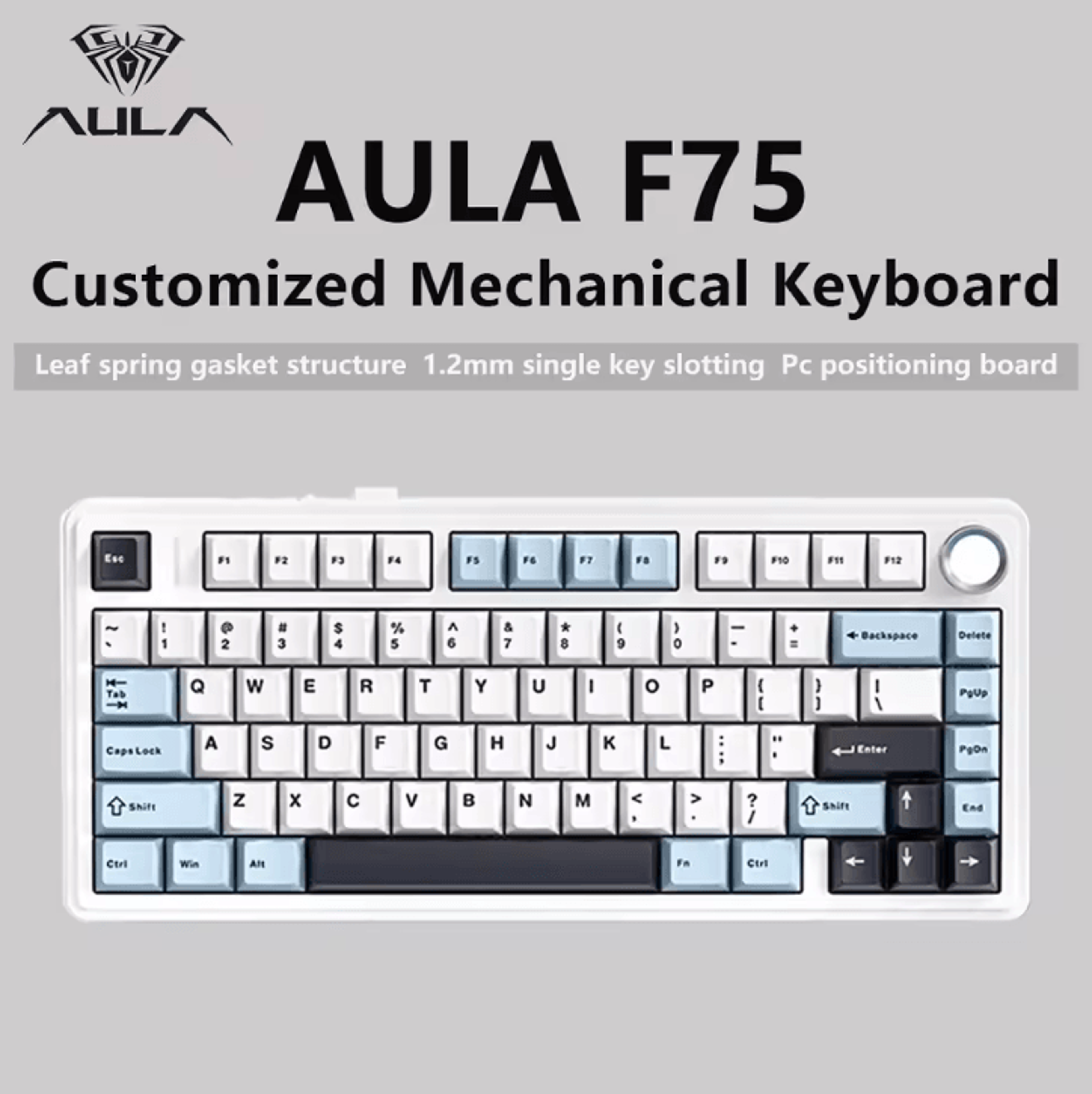 AULA F75 Wireless Mechanical Keyboard With Triple Mode Connection And RGB Lighting 0