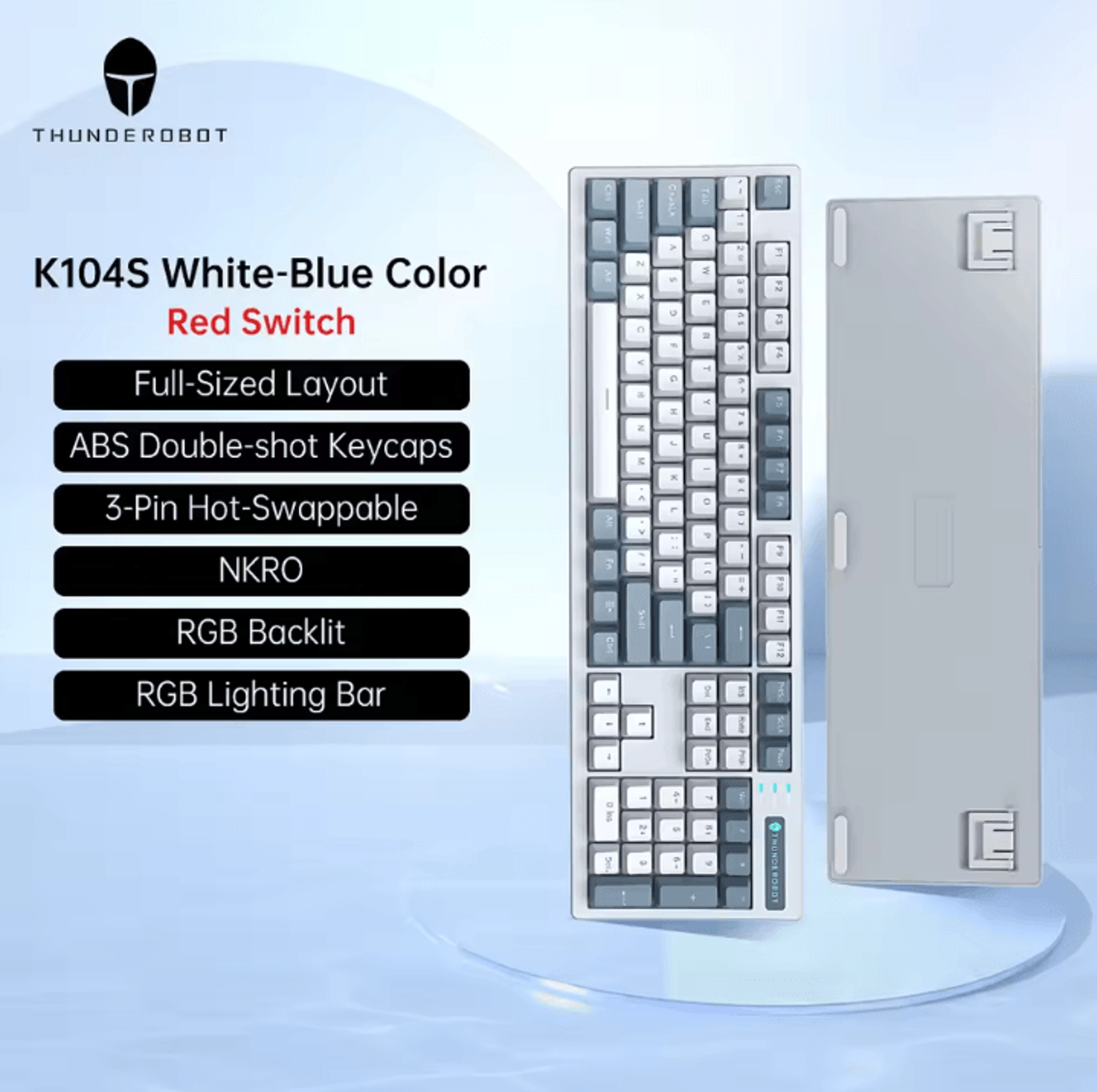 Thunderobot K104S Mechanical Keyboard Full Size Wired Gaming And Office Keyboard 9