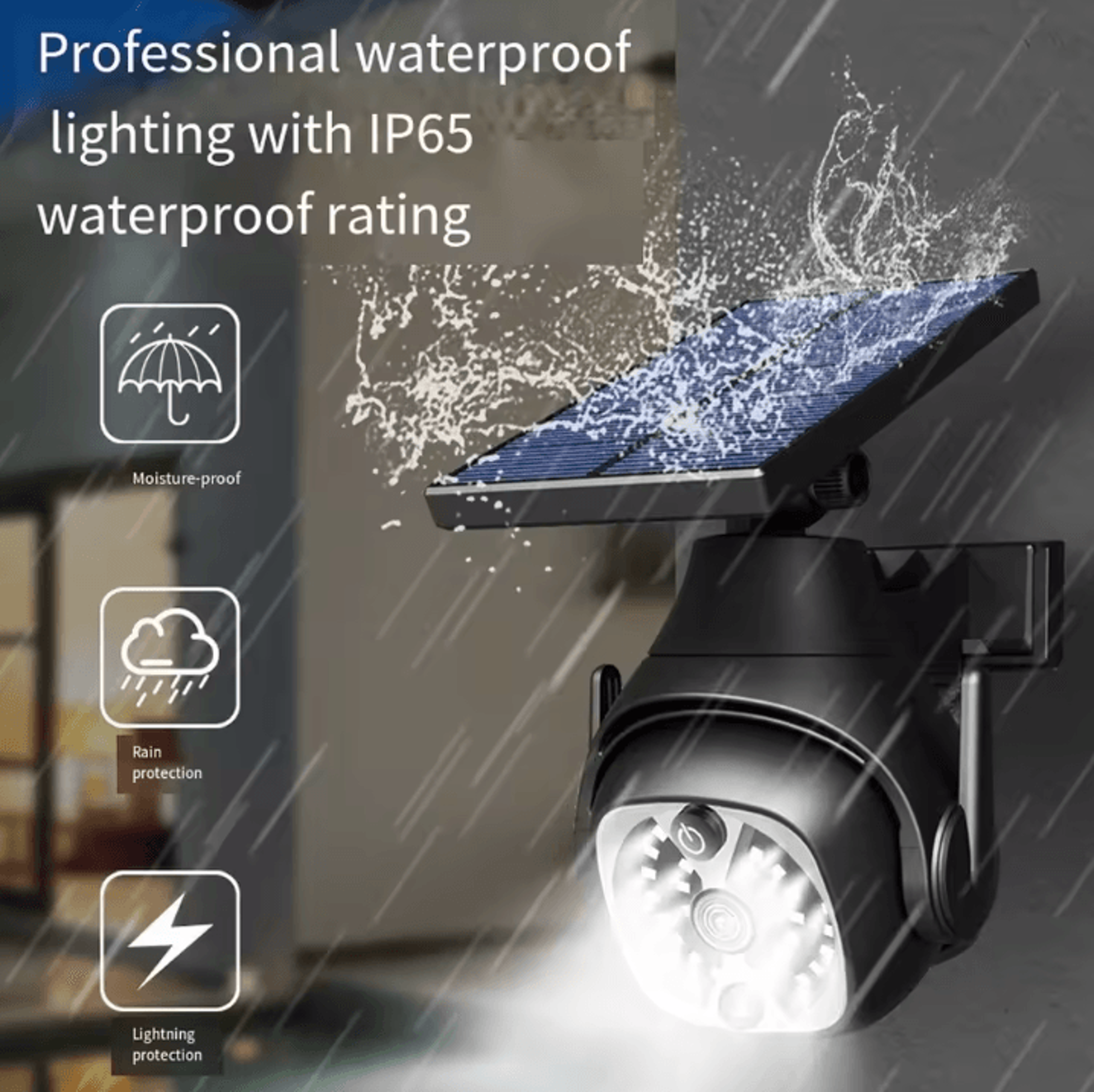 Solar Fake Security Camera Wall Light With Motion Sensor And 3 Lighting Modes IP65 Waterproof Outdo 1