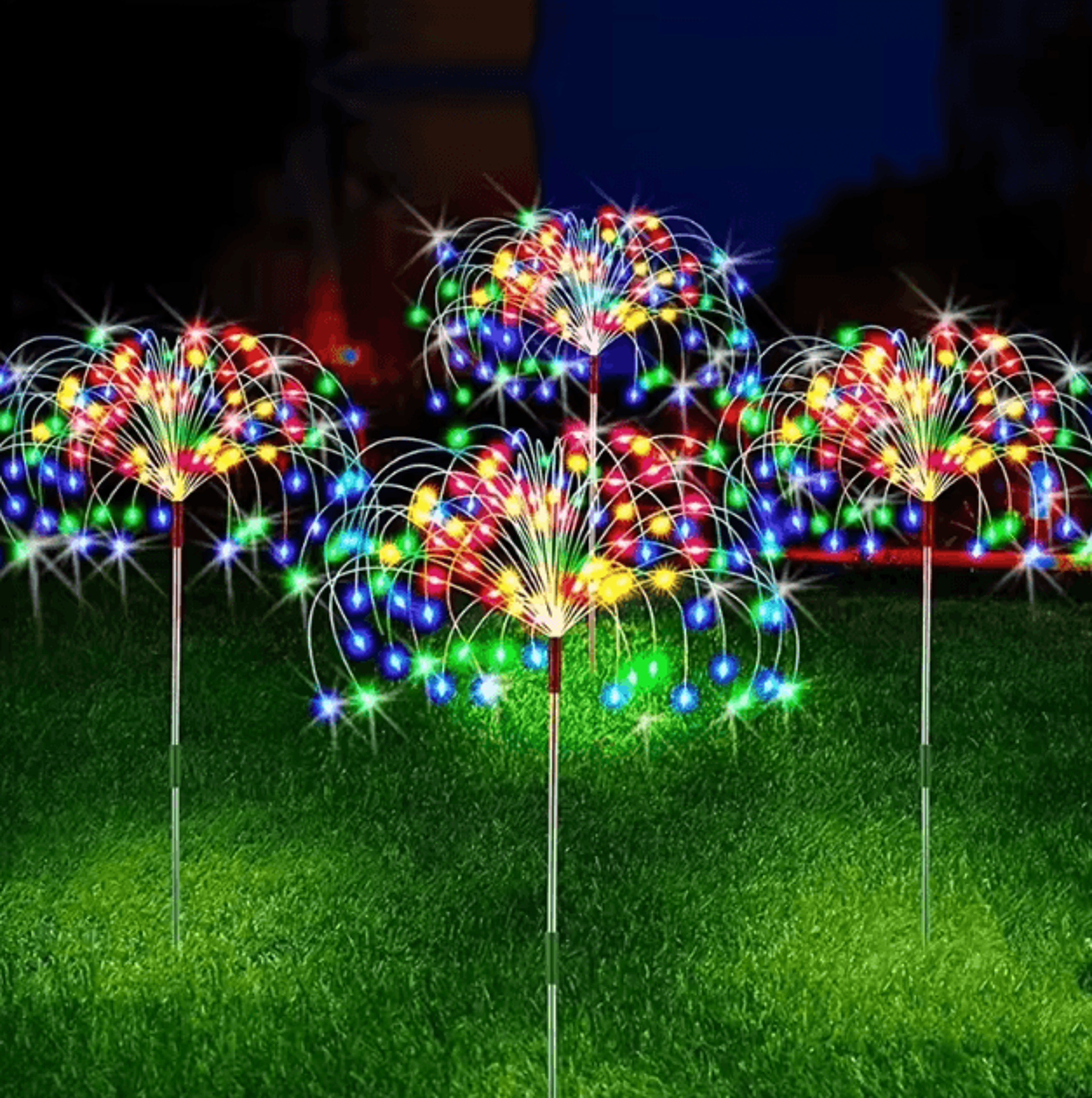 solar led firework fairy lights outdoor garden decoration for pathway patio yard party christmas wedding decor