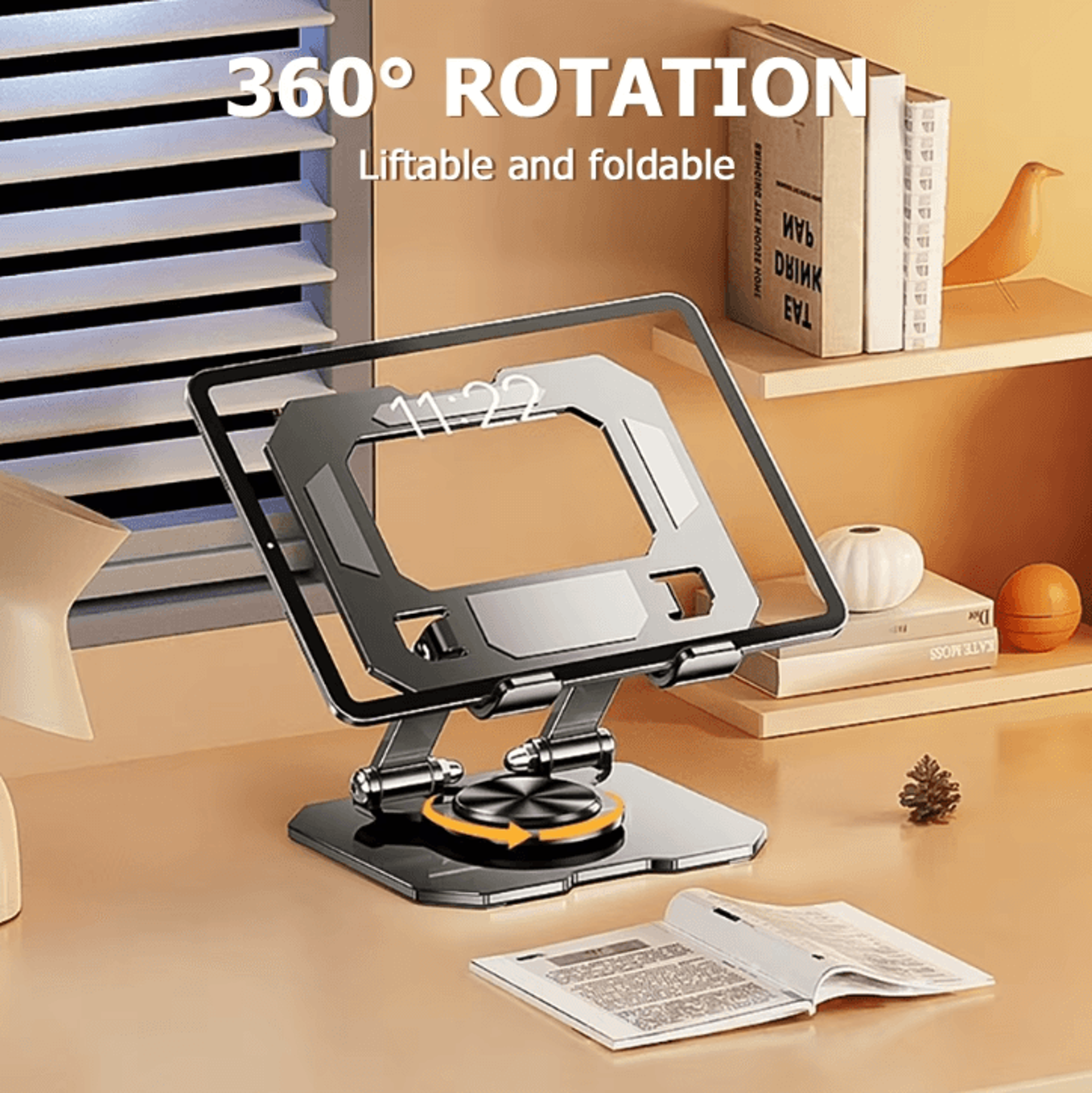 360 Degree Rotatable Adjustable Tablet Stand Foldable Desktop Holder For 47 To 12 Inch Devices 3