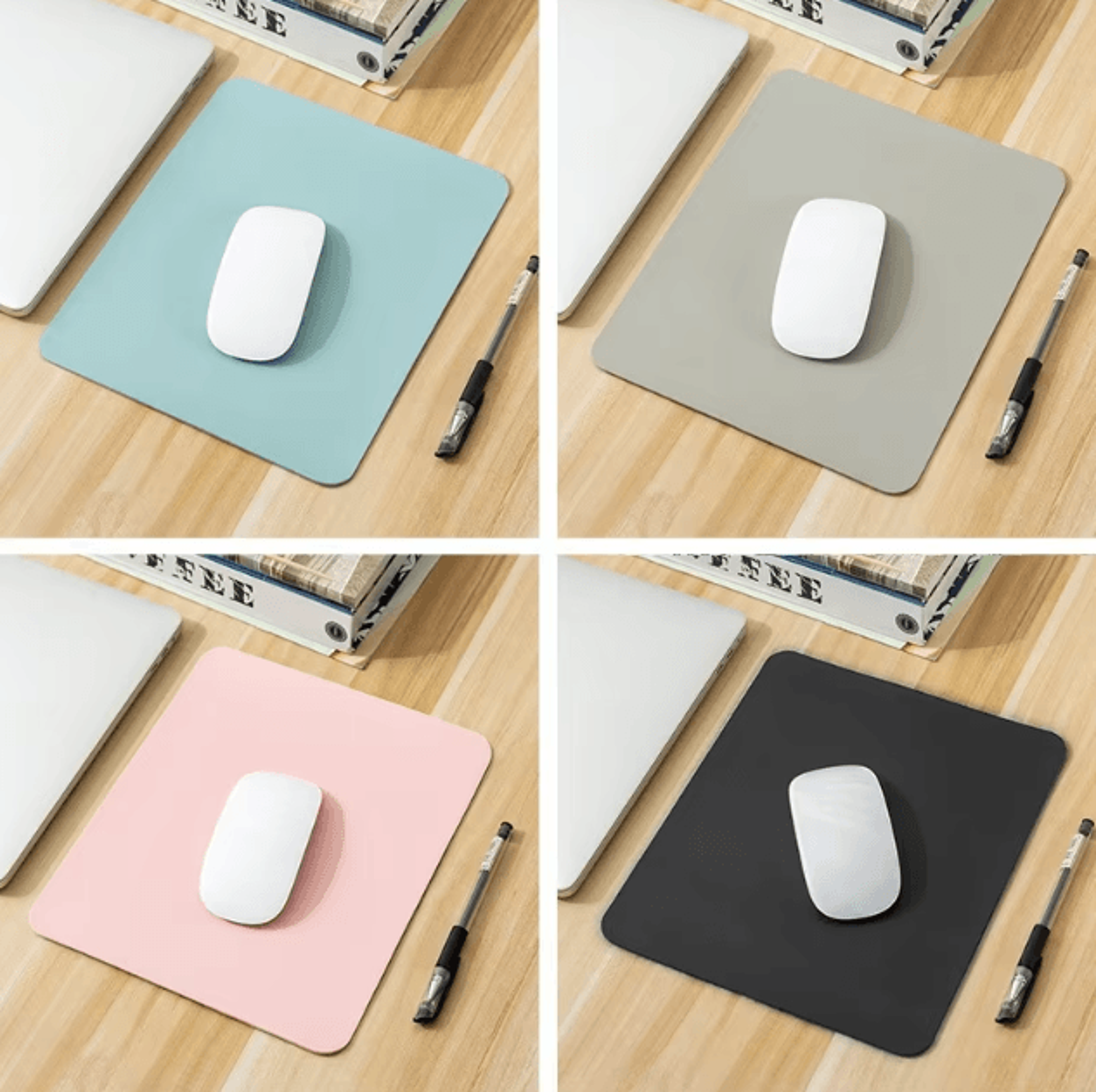 small pu leather mouse pad non slip waterproof anti scratch mat for pc laptop desktop