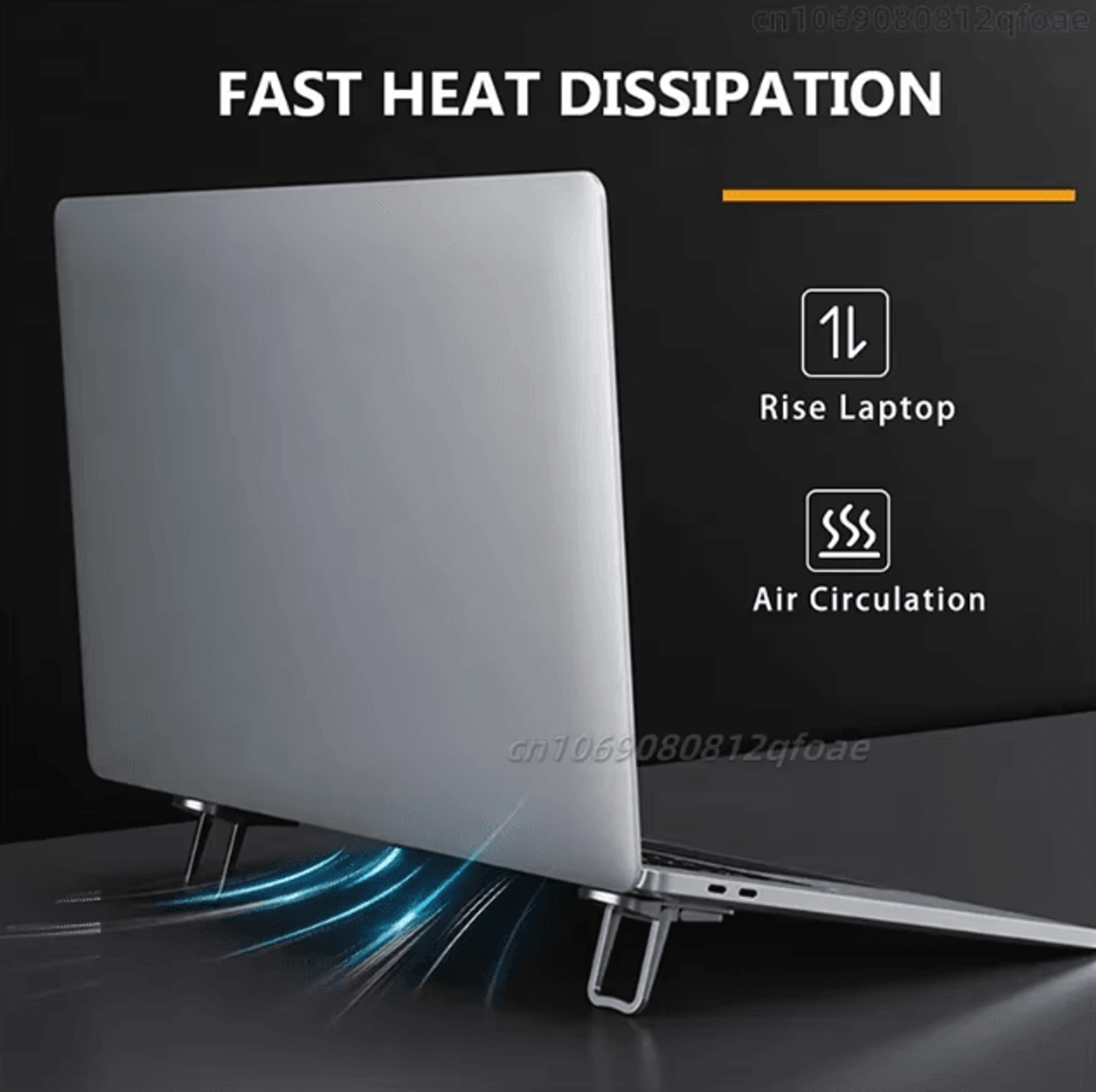 Adjustable Folding UltraThin Portable Laptop Stand For MacBook And Notebooks 1