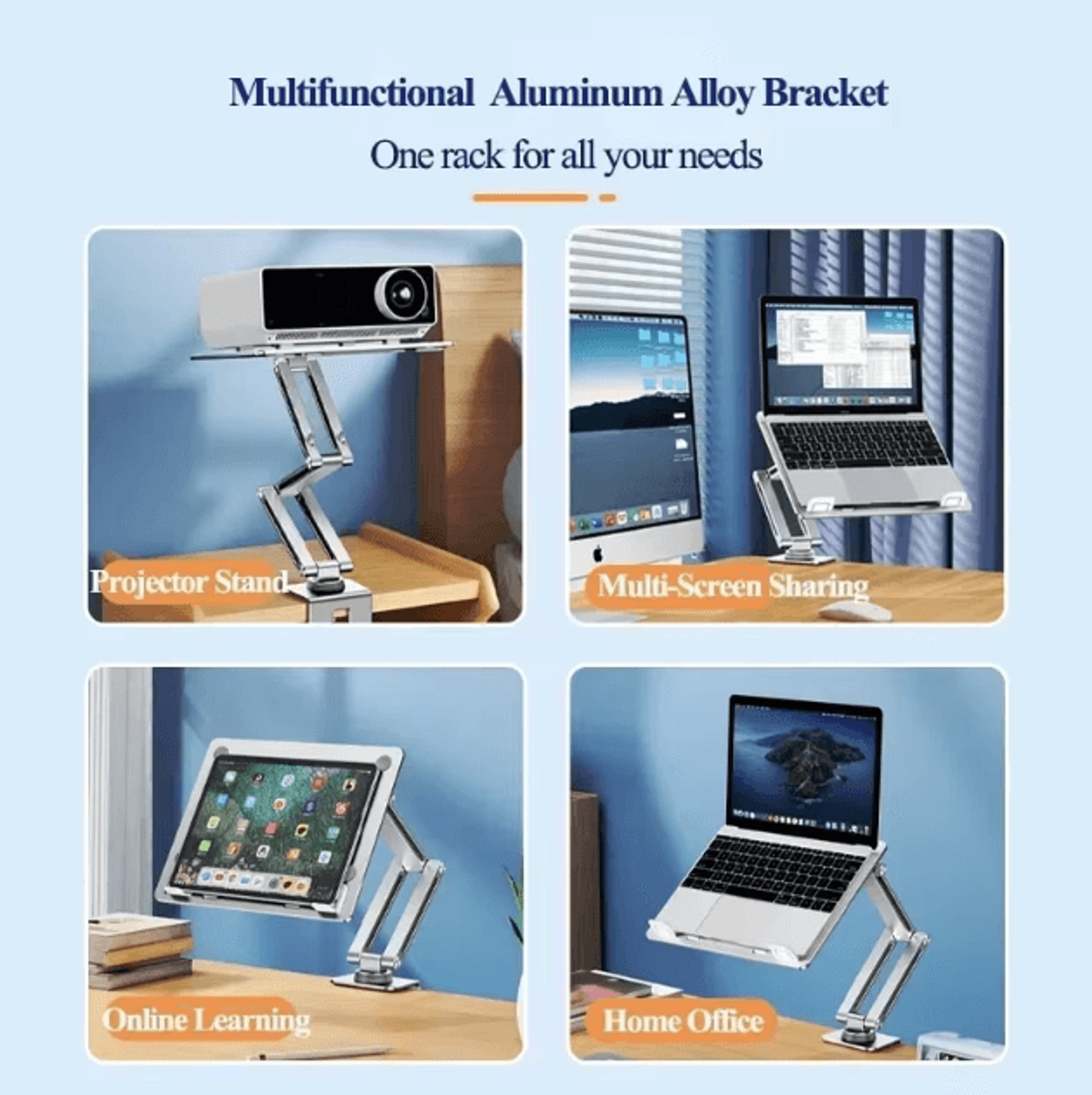 Eary 360 Degree Rotating Adjustable Laptop Mount For Desk Arm Mount Holder 5