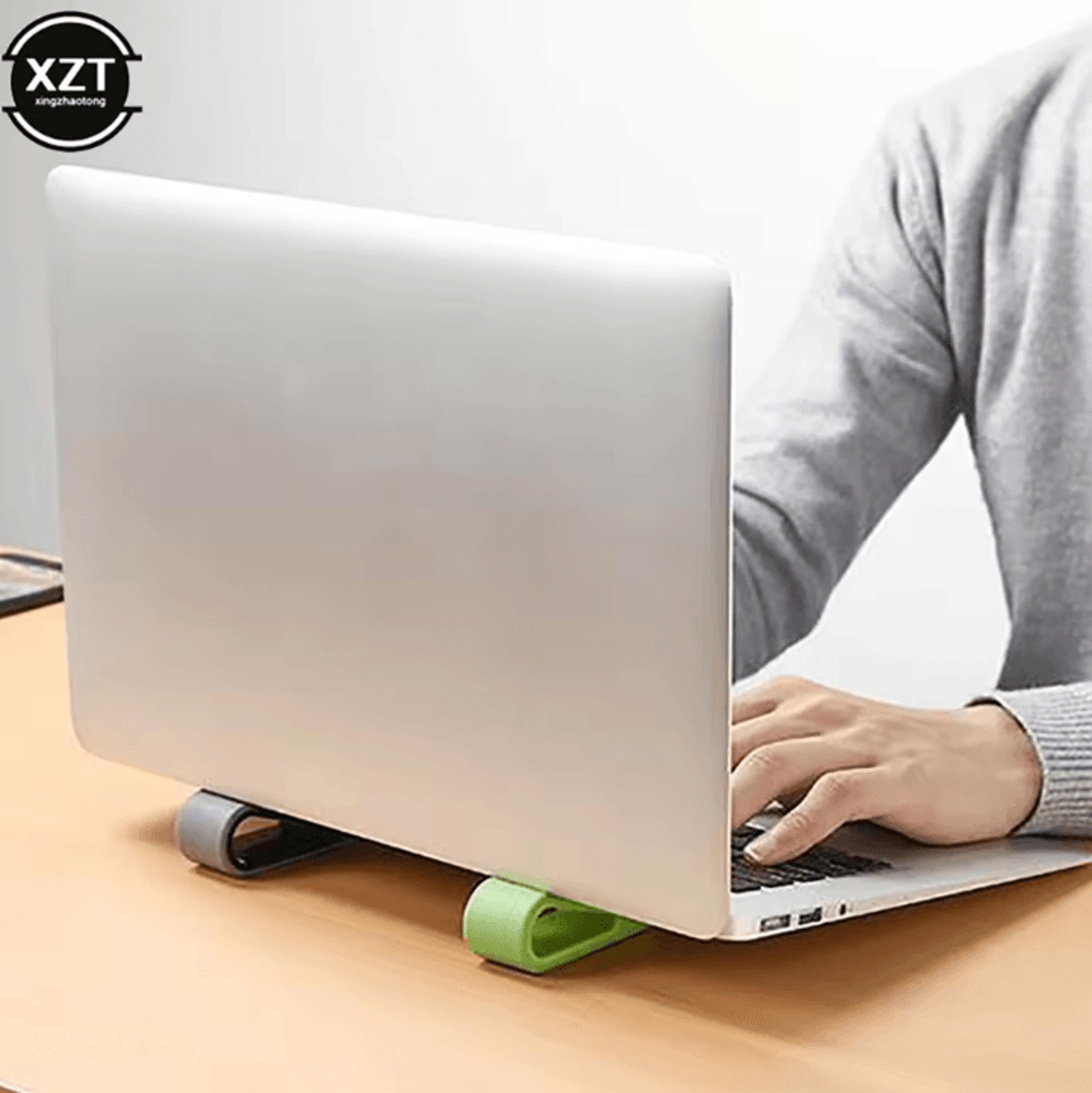 Portable Adjustable Laptop Stand With Cooling Shelf Bracket For Desktop And Office 3