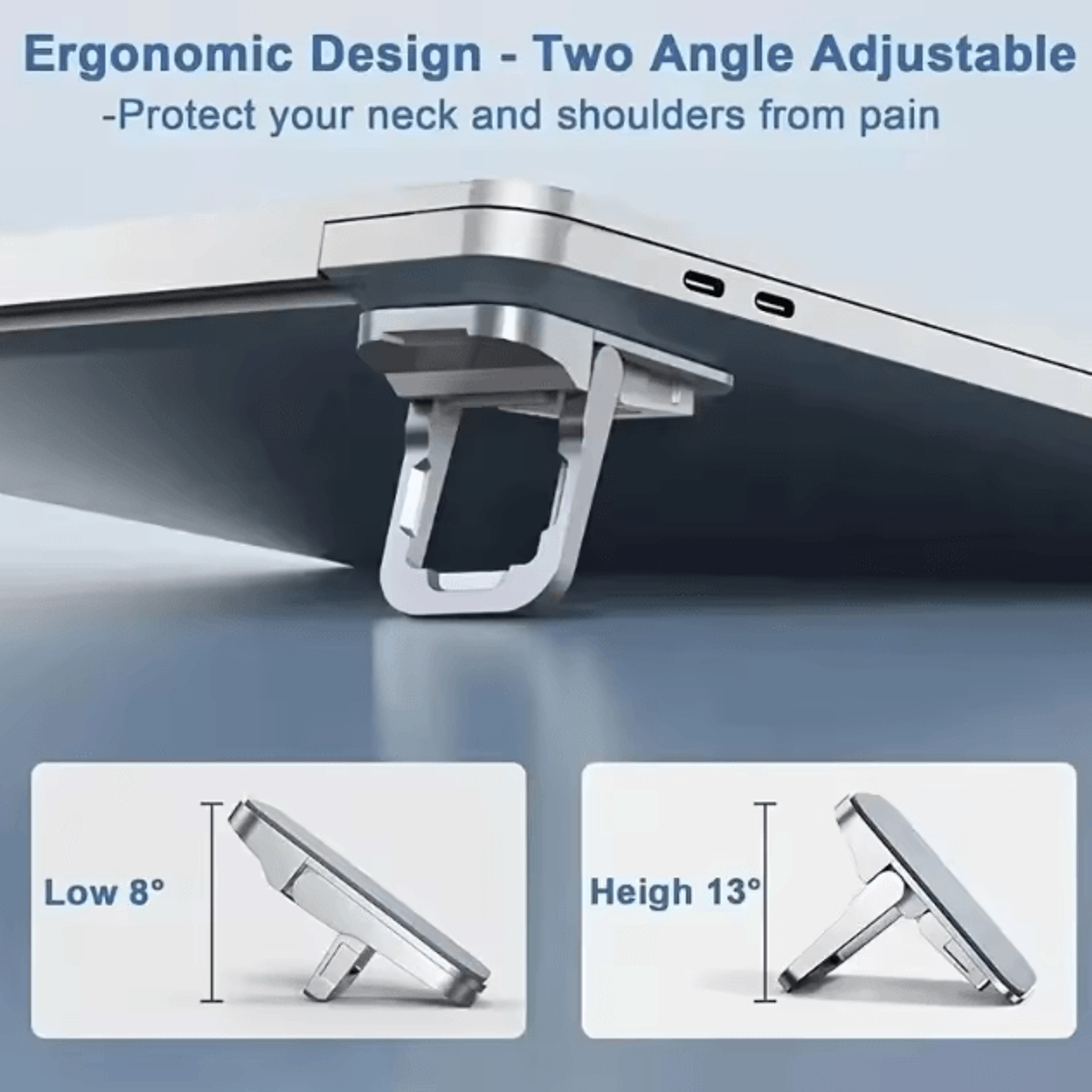 Mini Portable ABS Laptop Stand Adjustable Angles Foldable Invisible Cooling Riser For MacBook And N 3