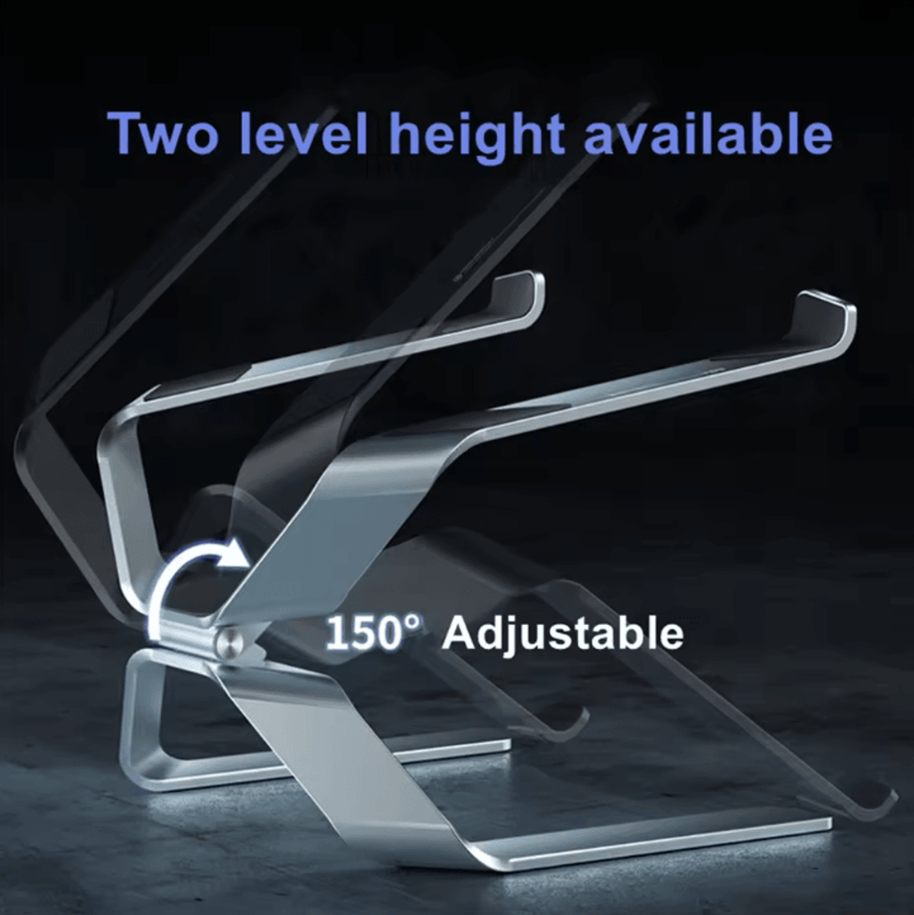 Adjustable Aluminum Alloy Laptop Stand Foldable Notebook Tablet Holder For Up To 173 Inch Laptop 1
