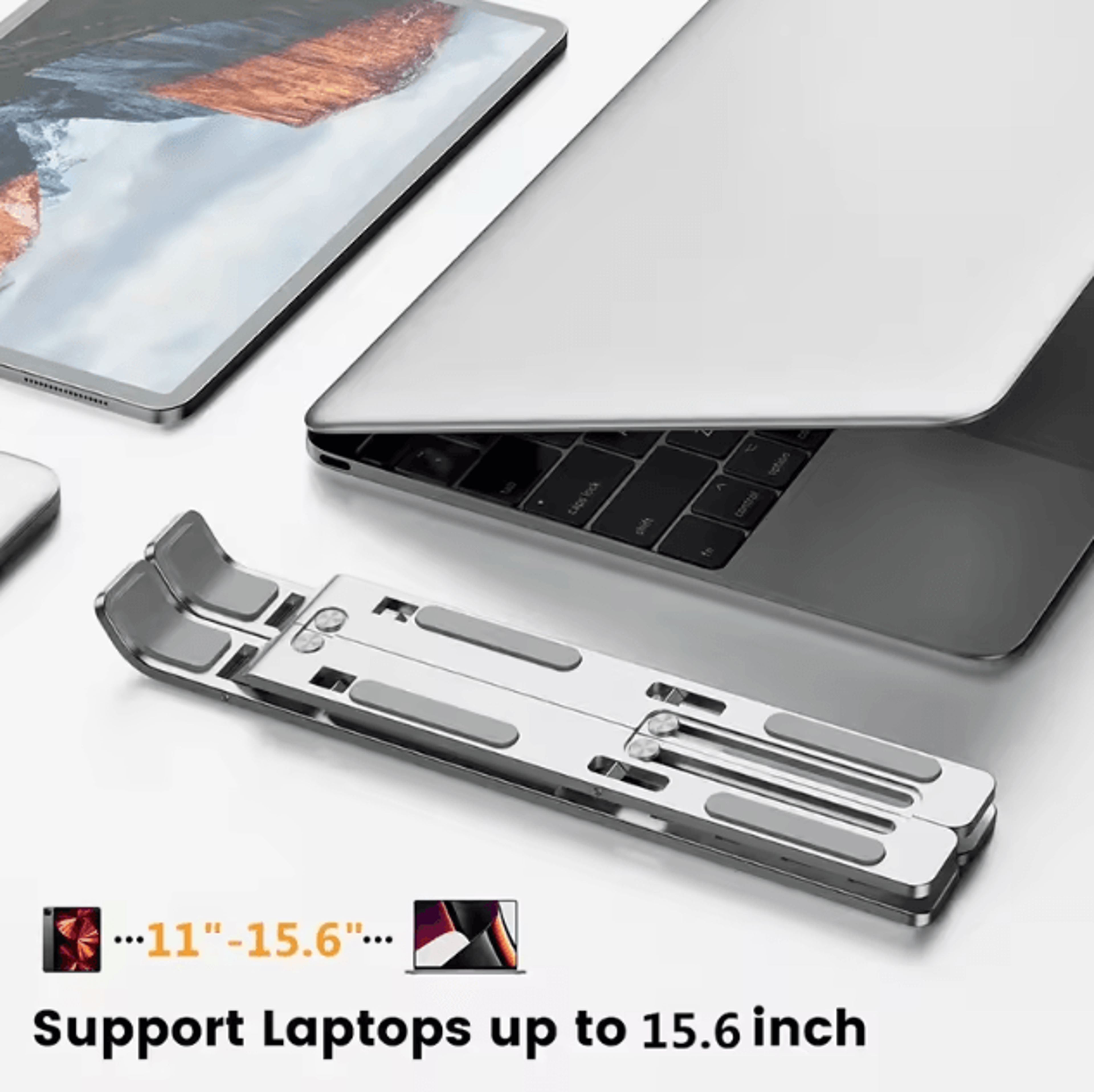Aluminum Alloy Adjustable Portable Laptop Holder NonSlip Stand For Notebooks And Computers 3