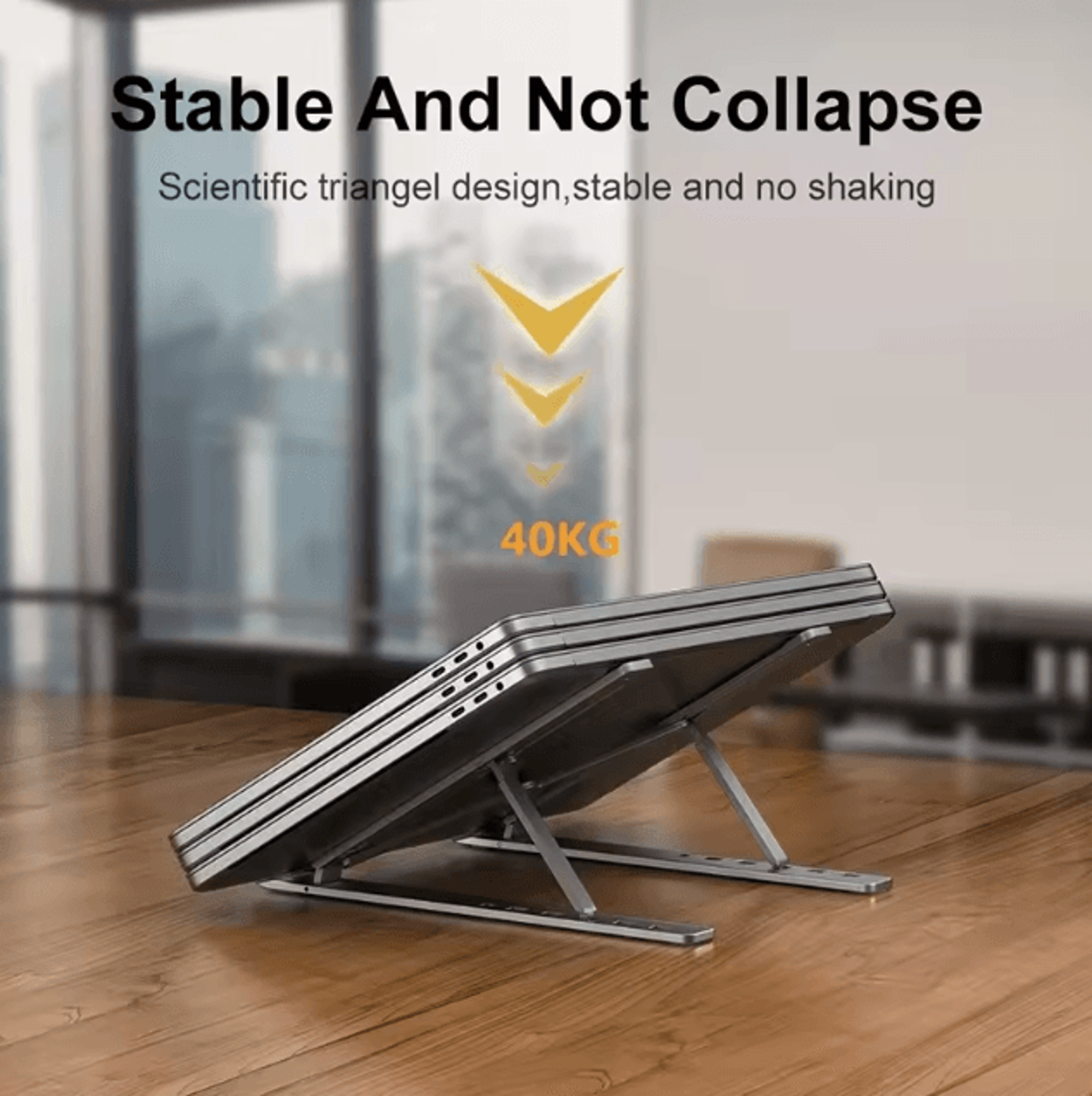Aluminum Alloy Adjustable Portable Laptop Holder NonSlip Stand For Notebooks And Computers 4