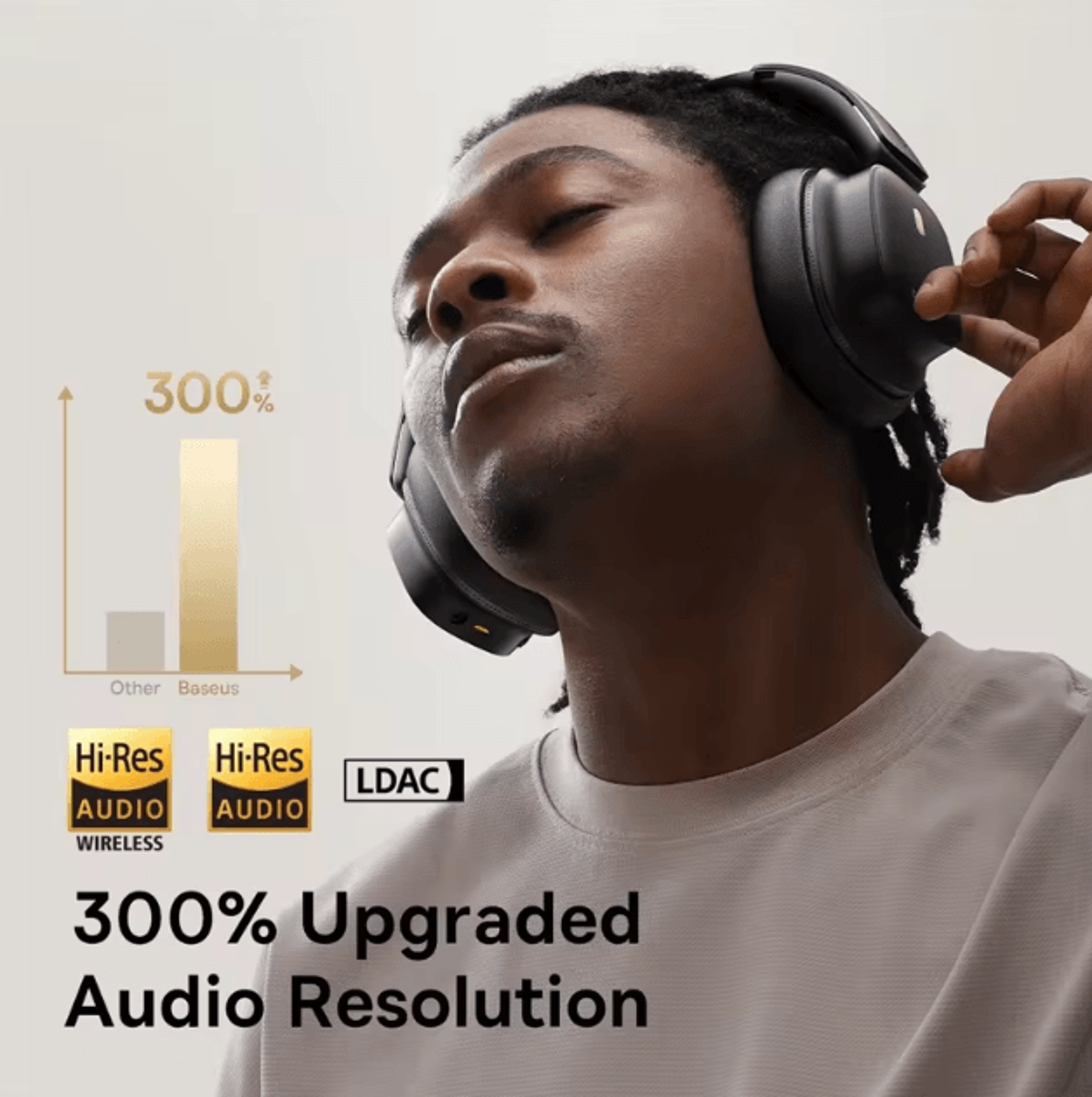 Baseus Bowie 30 Max Bluetooth Headphones Over Ear Wireless Headset With Noise Cancellation And 3D S 3