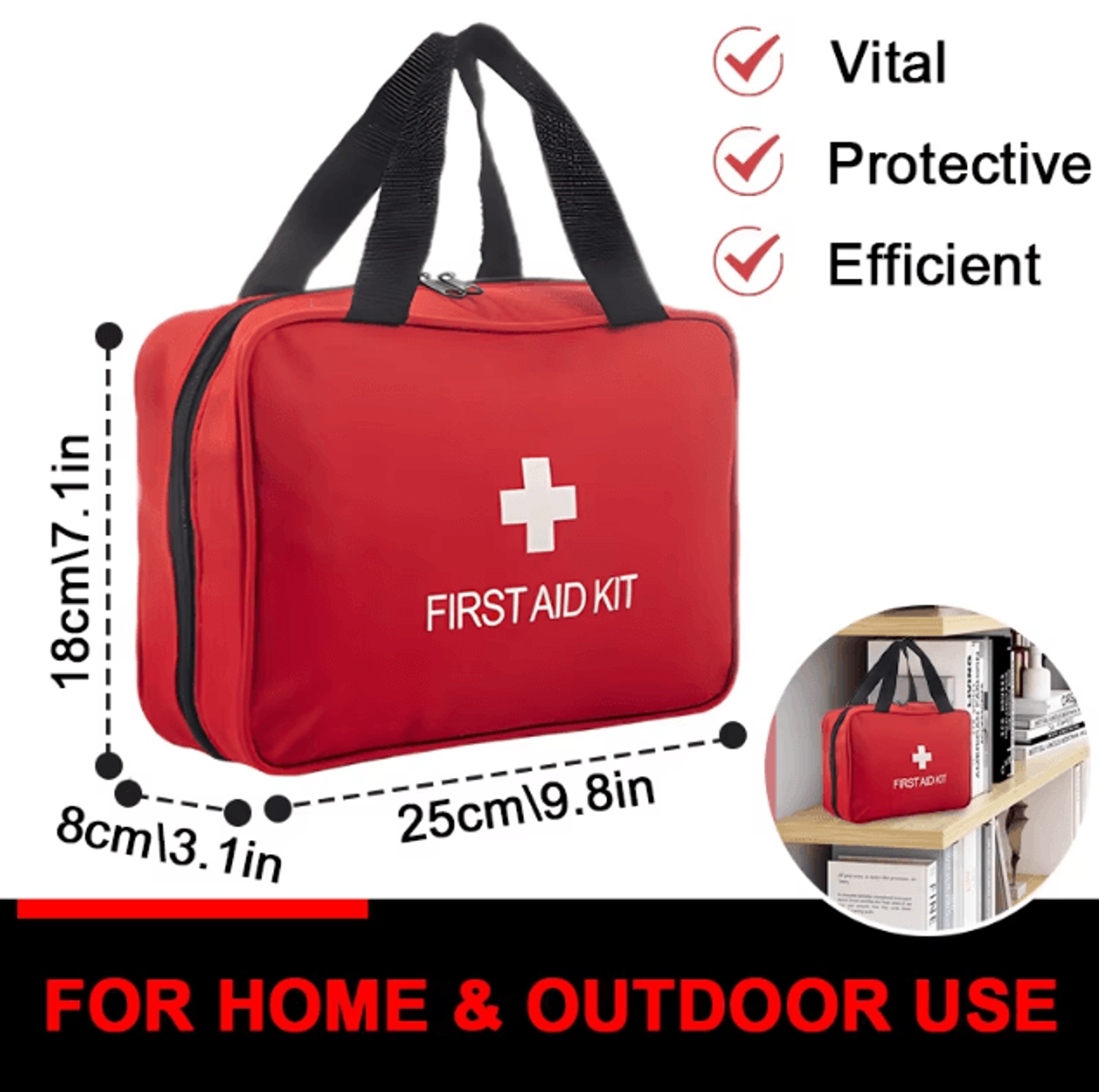 Premium Compact First Aid Kit  Trauma Medical Kit For Home Car Travel  Outdoor Emergencies 3