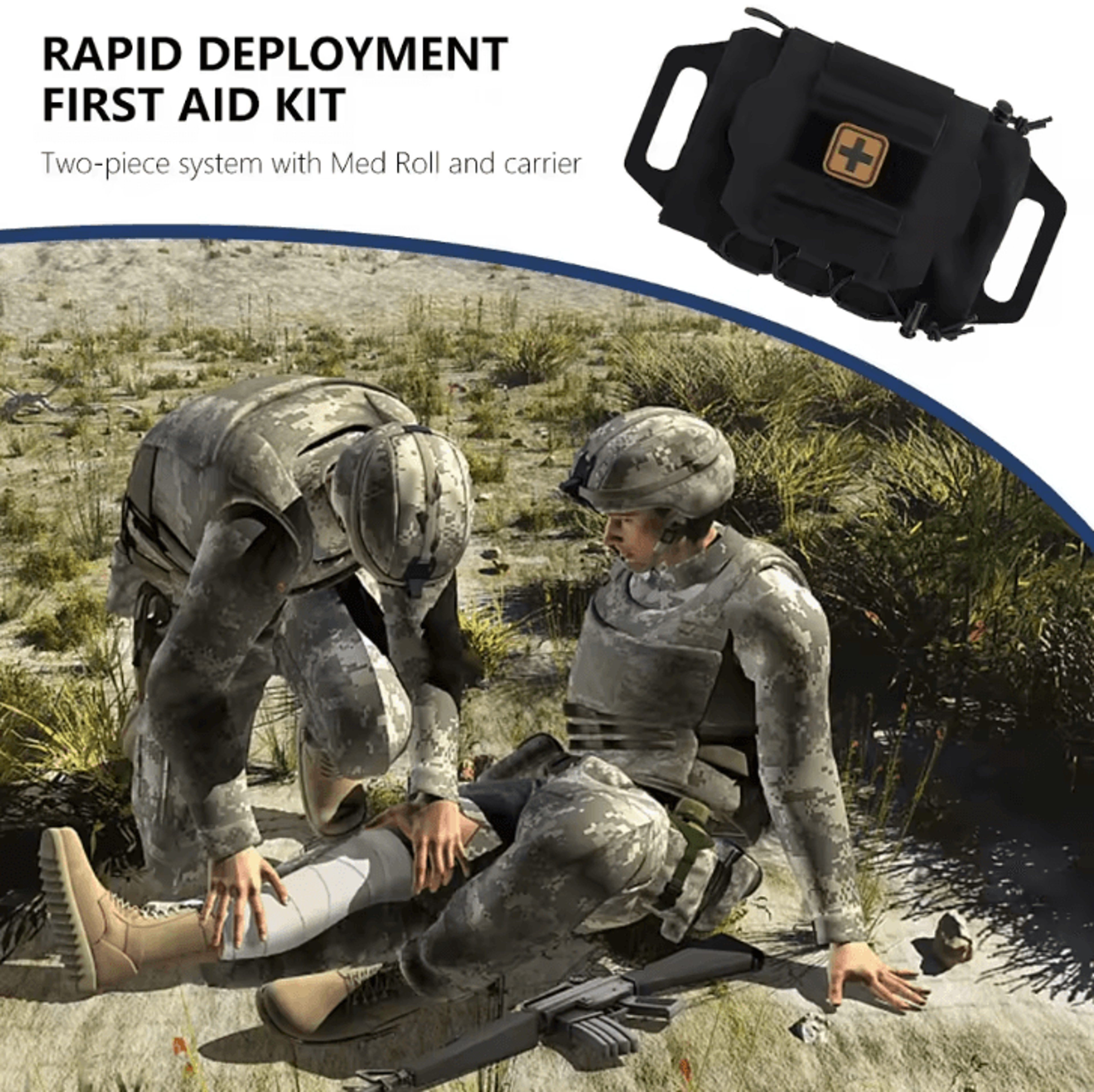 outdoor edc tactical first aid kit – molle ifak medical pouch for hunting, survival & rapid response