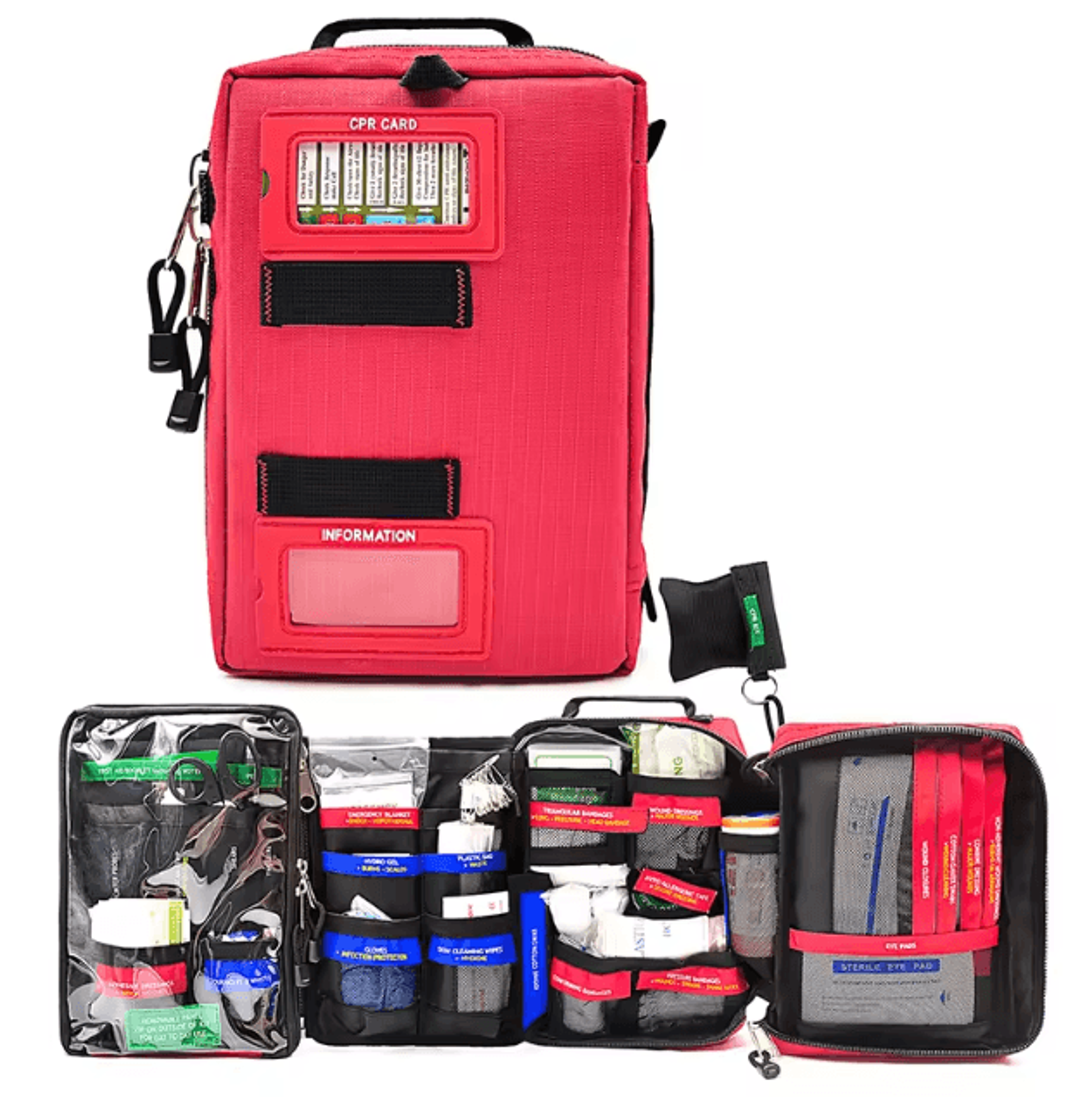 Large Outdoor First Aid  Emergency Survival Kit  Trauma Care Medical Storage Bag For Travel Hiking  6