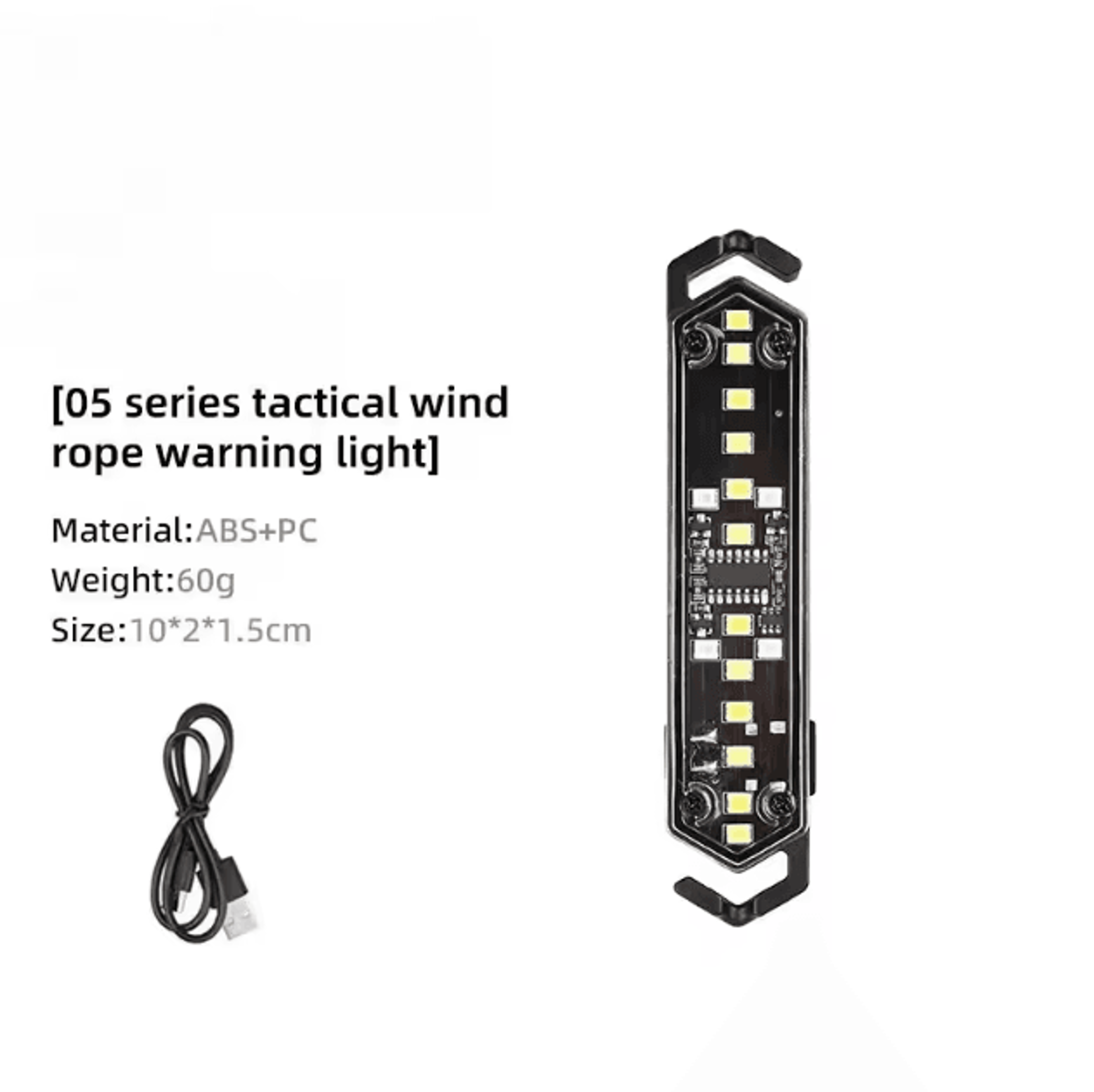 Portable Rechargeable Wind Rope Warning Light  LED Camping Ambient Safety Light 6