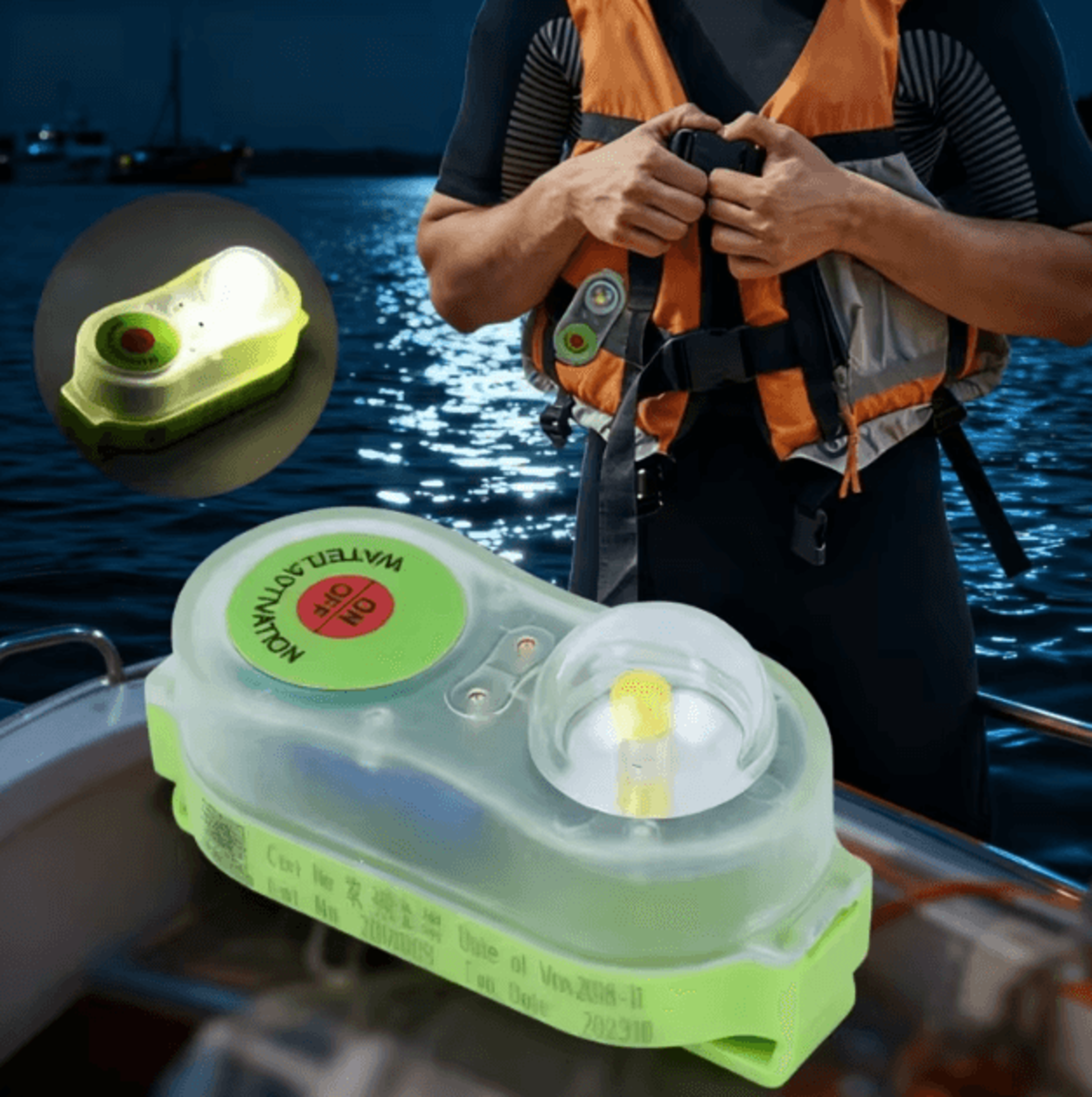 LED Seawater Activated Life Jacket Safety Light  Waterproof Survival Accessory For Adult Vests 0