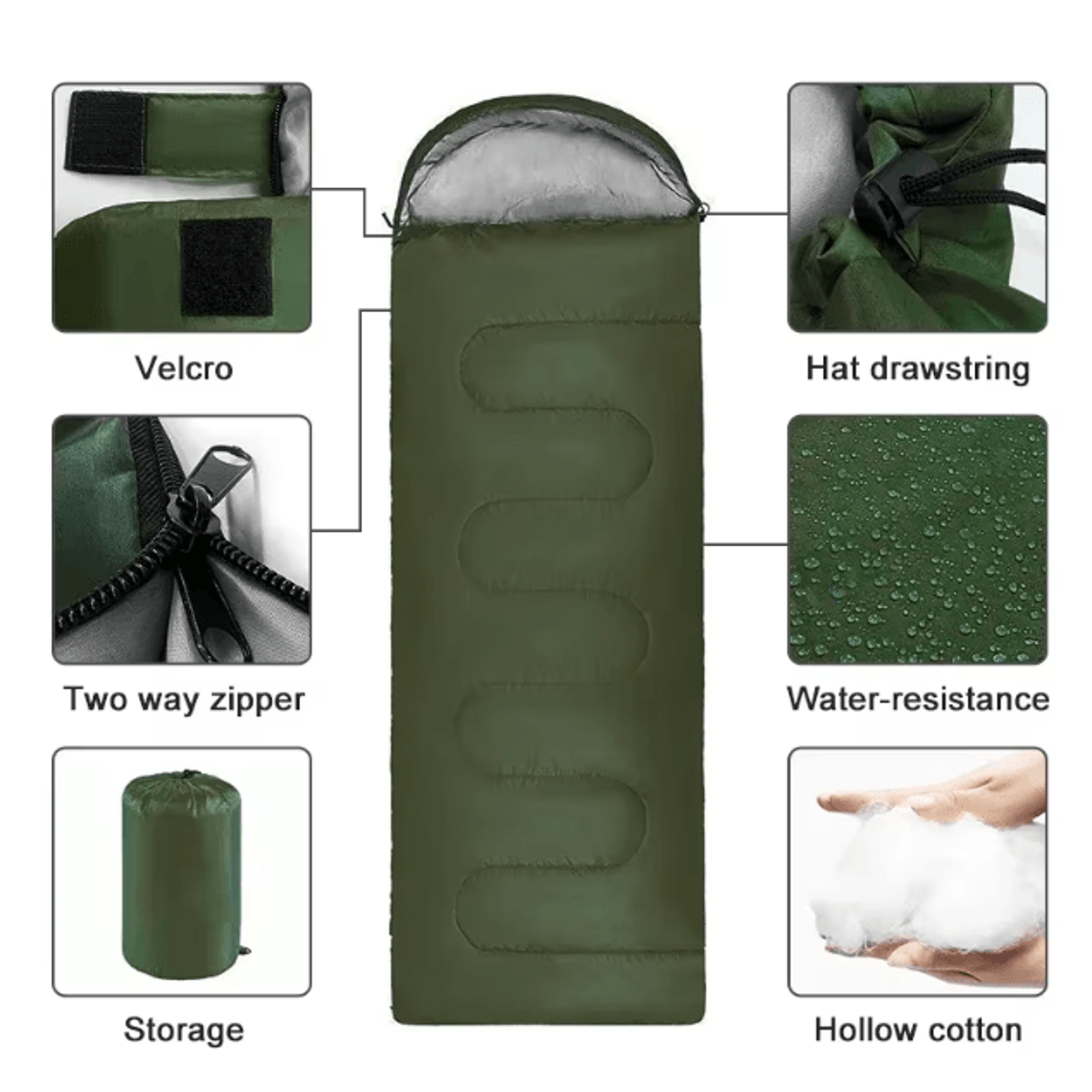 Ultralight Waterproof 4Season Sleeping Bag  Warm Envelope Backpacking Sleep Sack For Outdoor Travel 1